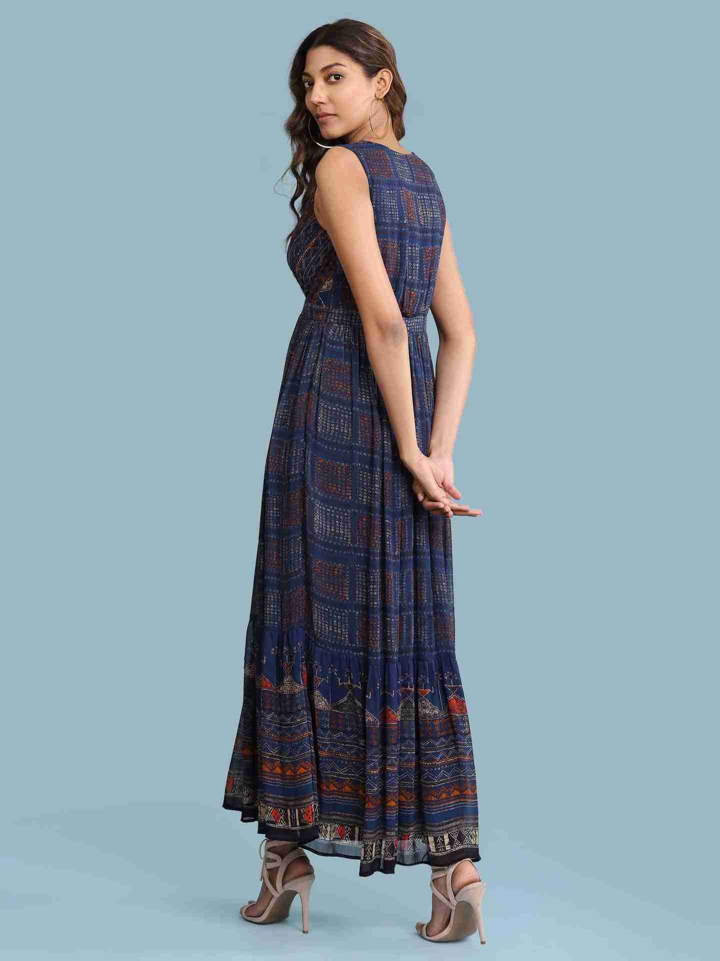 Blue Bahulika Long Dress