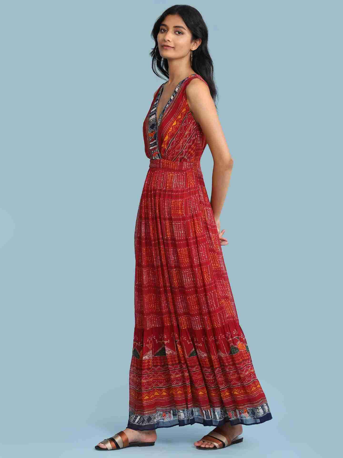 Red Bahulika Long Dress