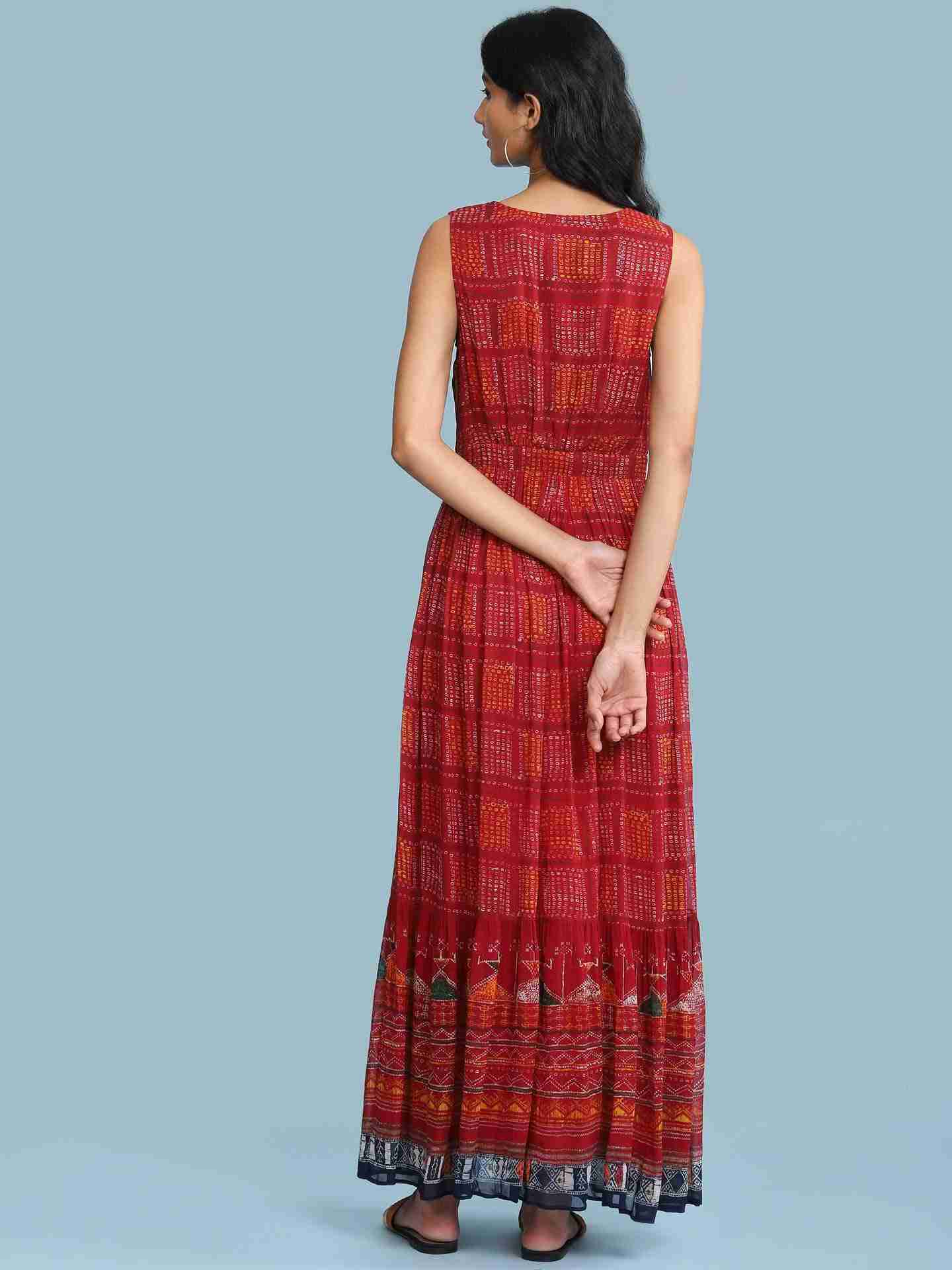 Red Bahulika Long Dress
