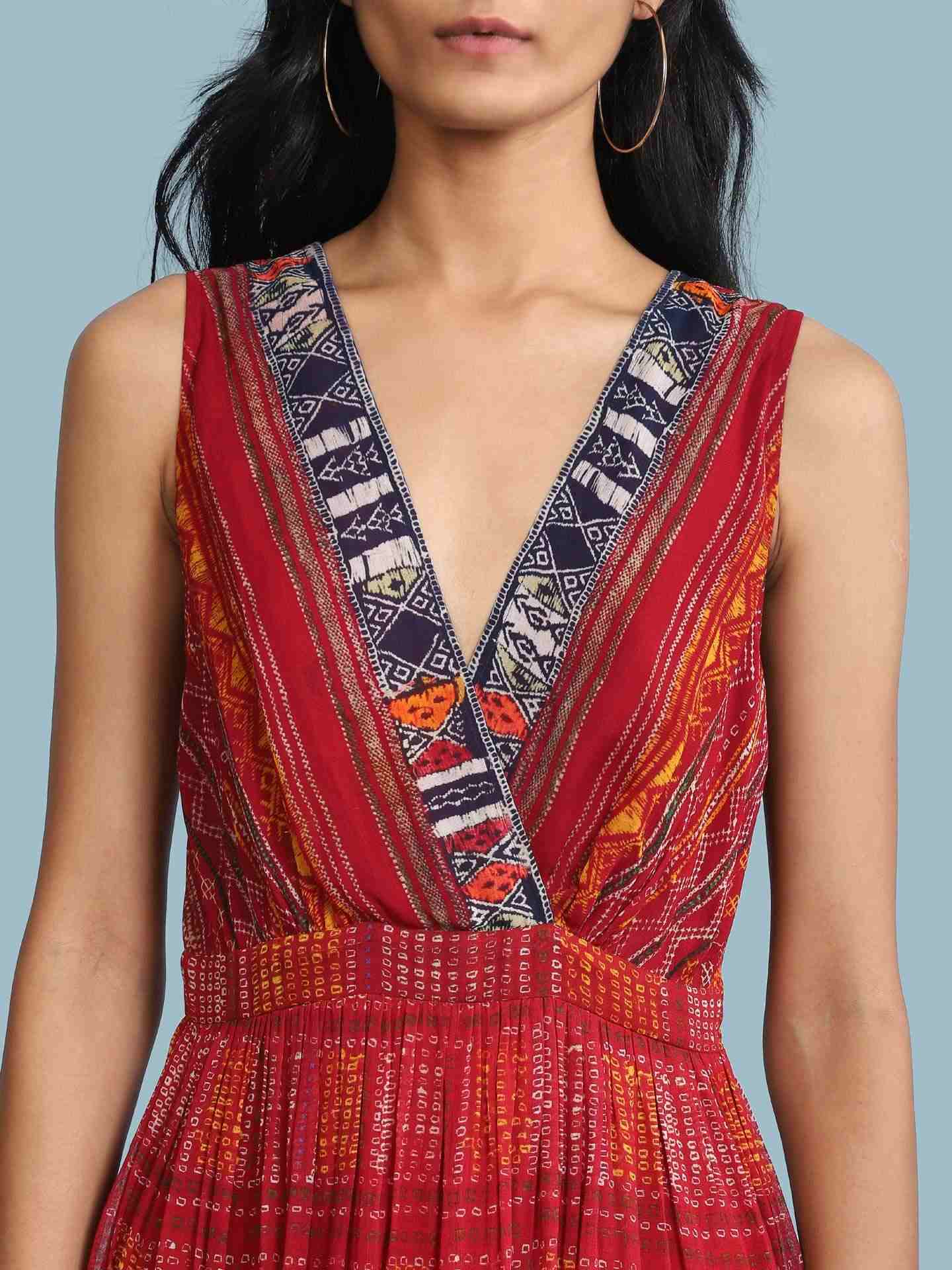 Red Bahulika Long Dress
