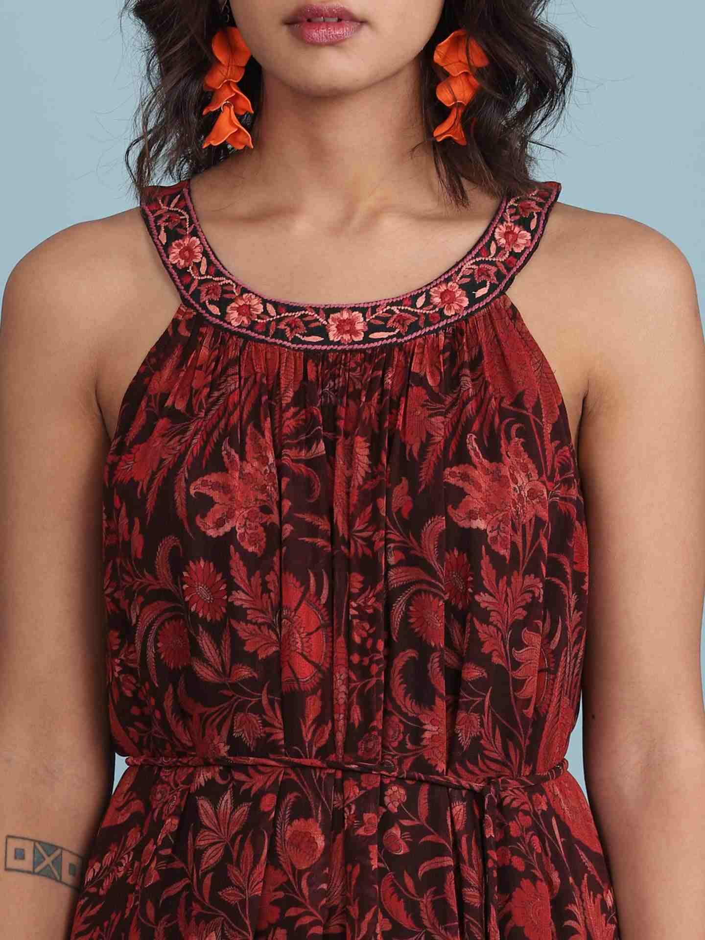 Red Firebird Long Dress