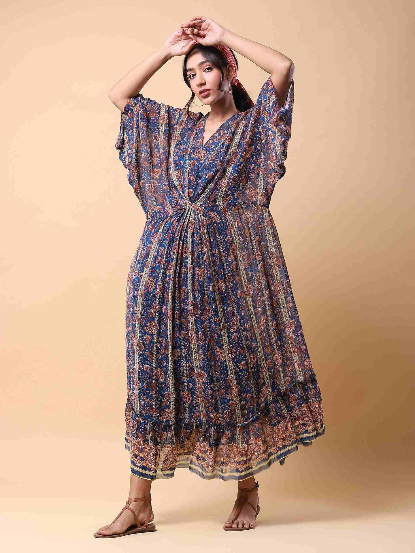 Teal Ava Long Dress