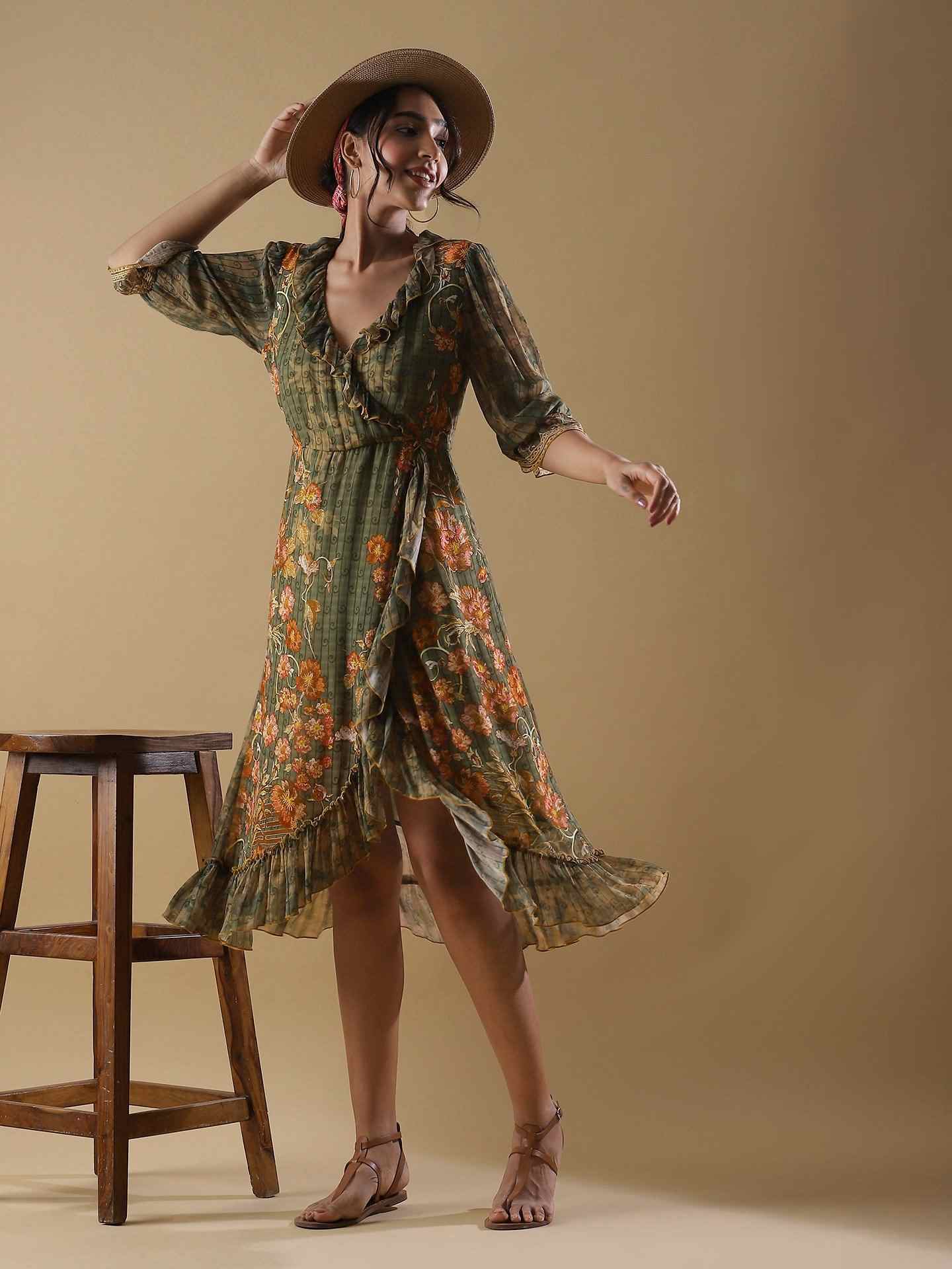 Green Mia Long Dress