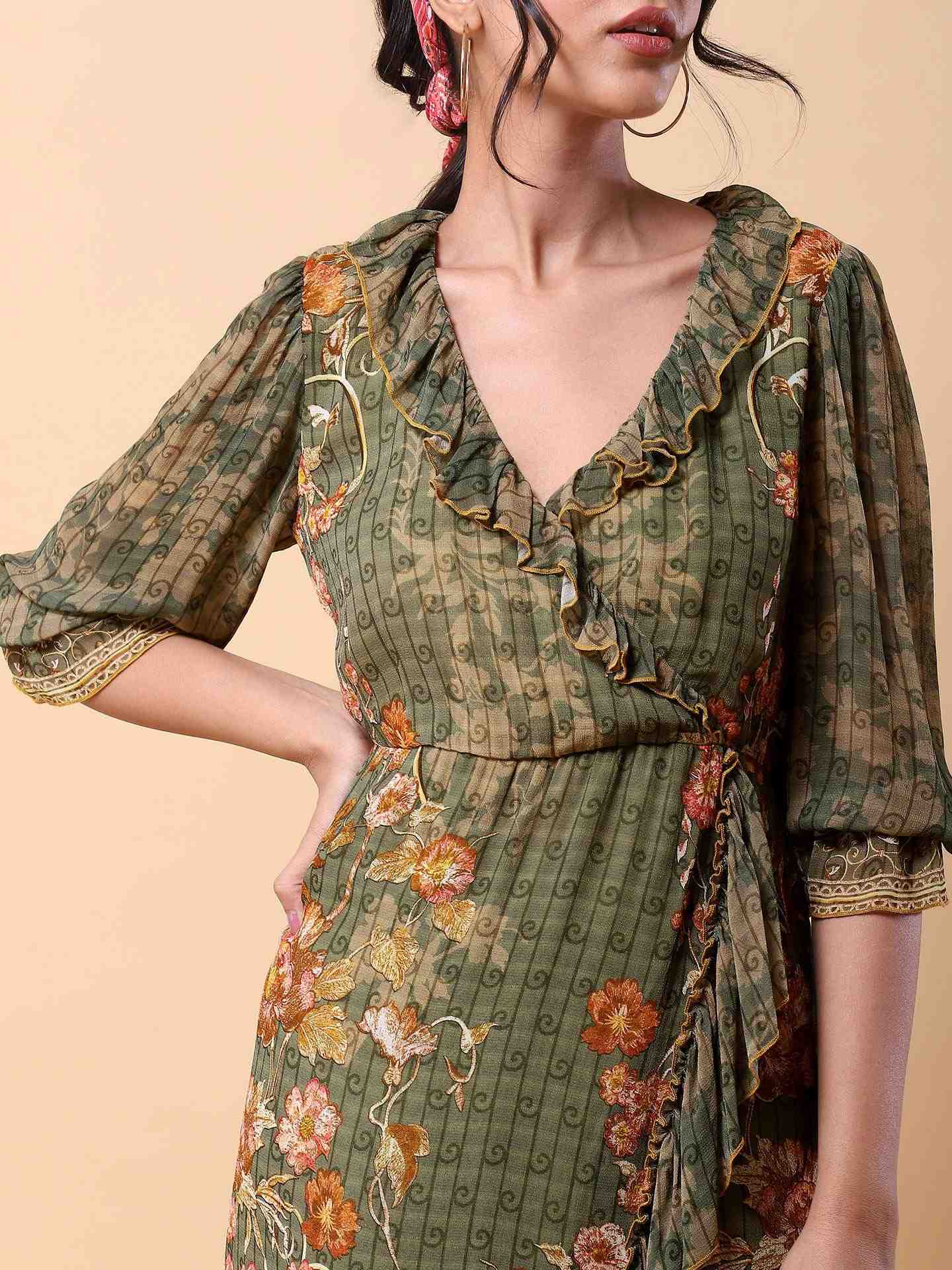 Green Mia Long Dress