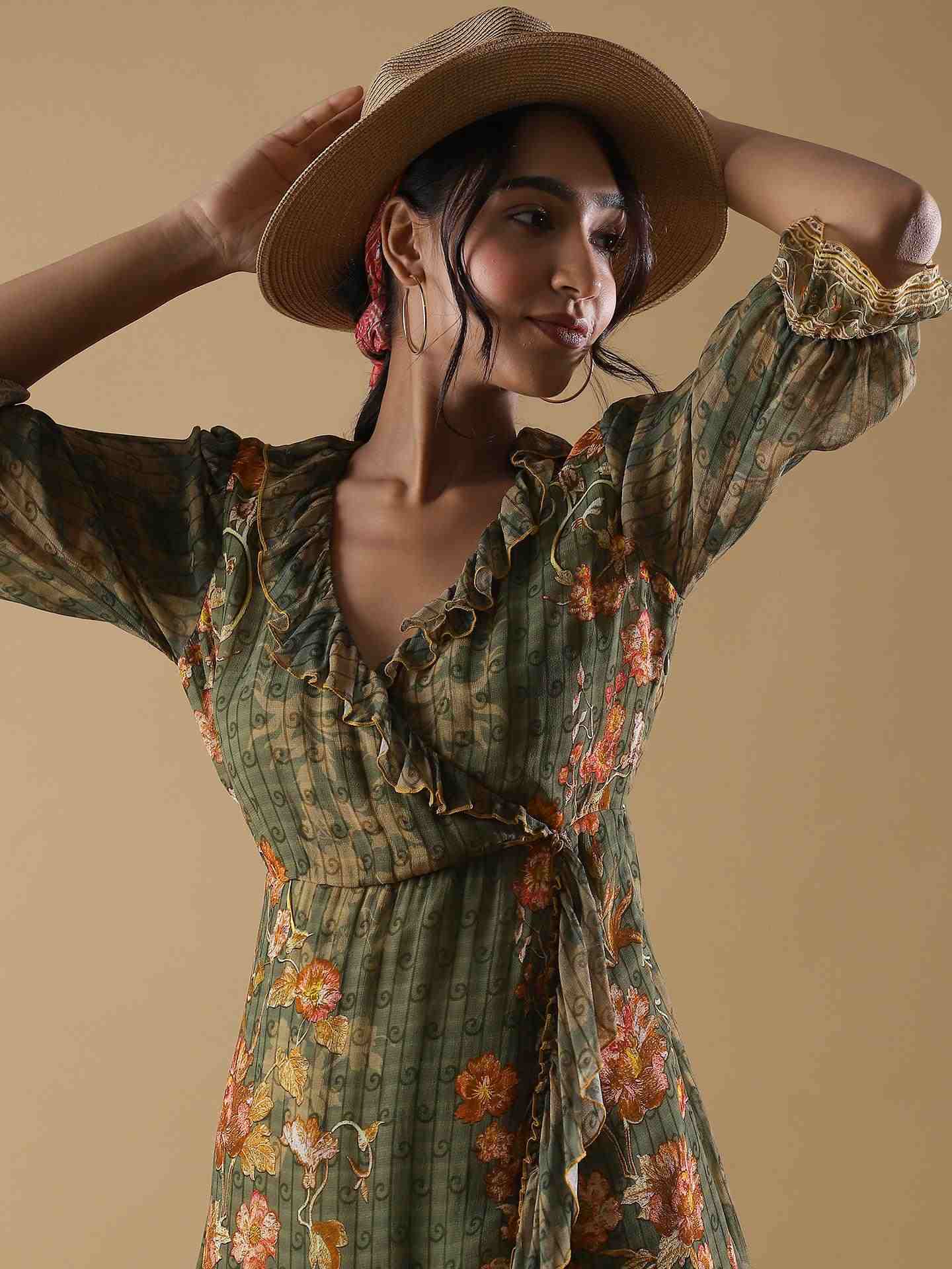 Green Mia Long Dress