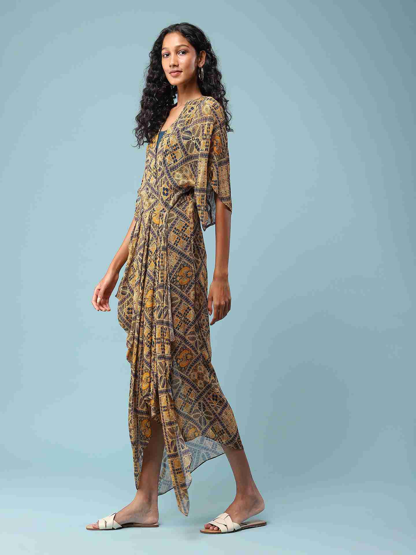 Brown Rustic Long Dress