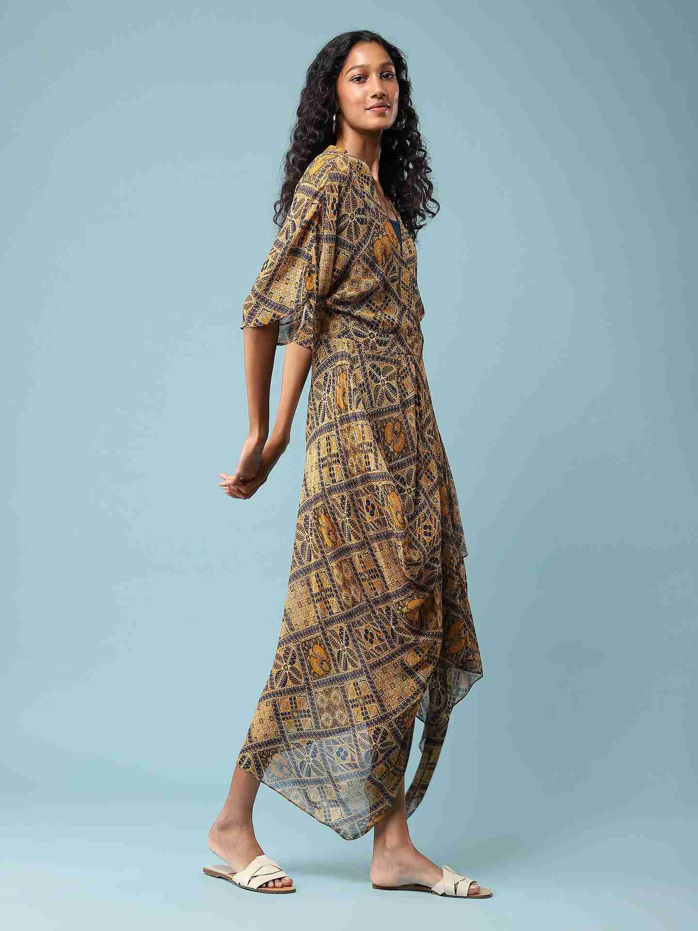 Brown Rustic Long Dress