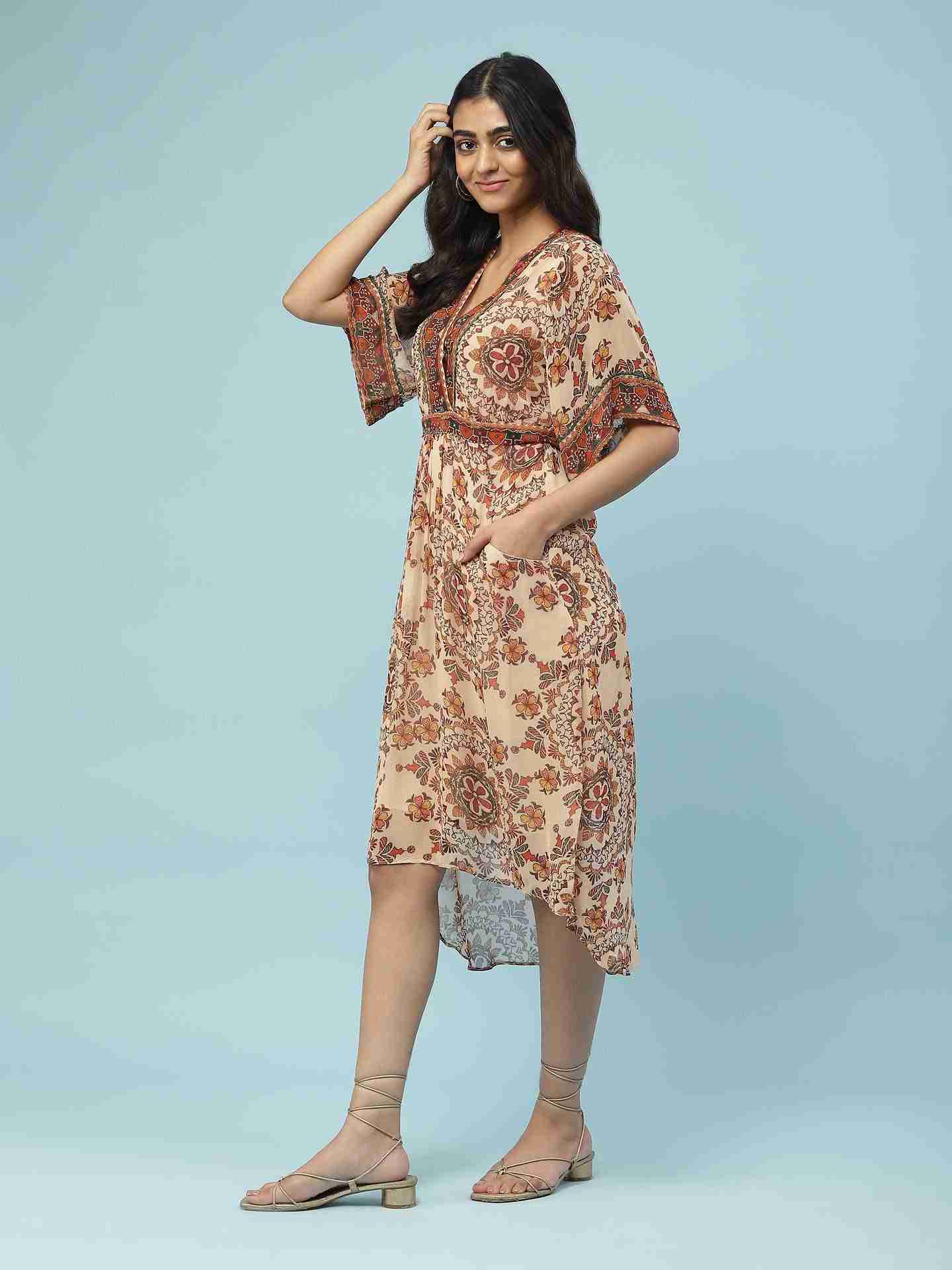 Beige Adriti Long Dress