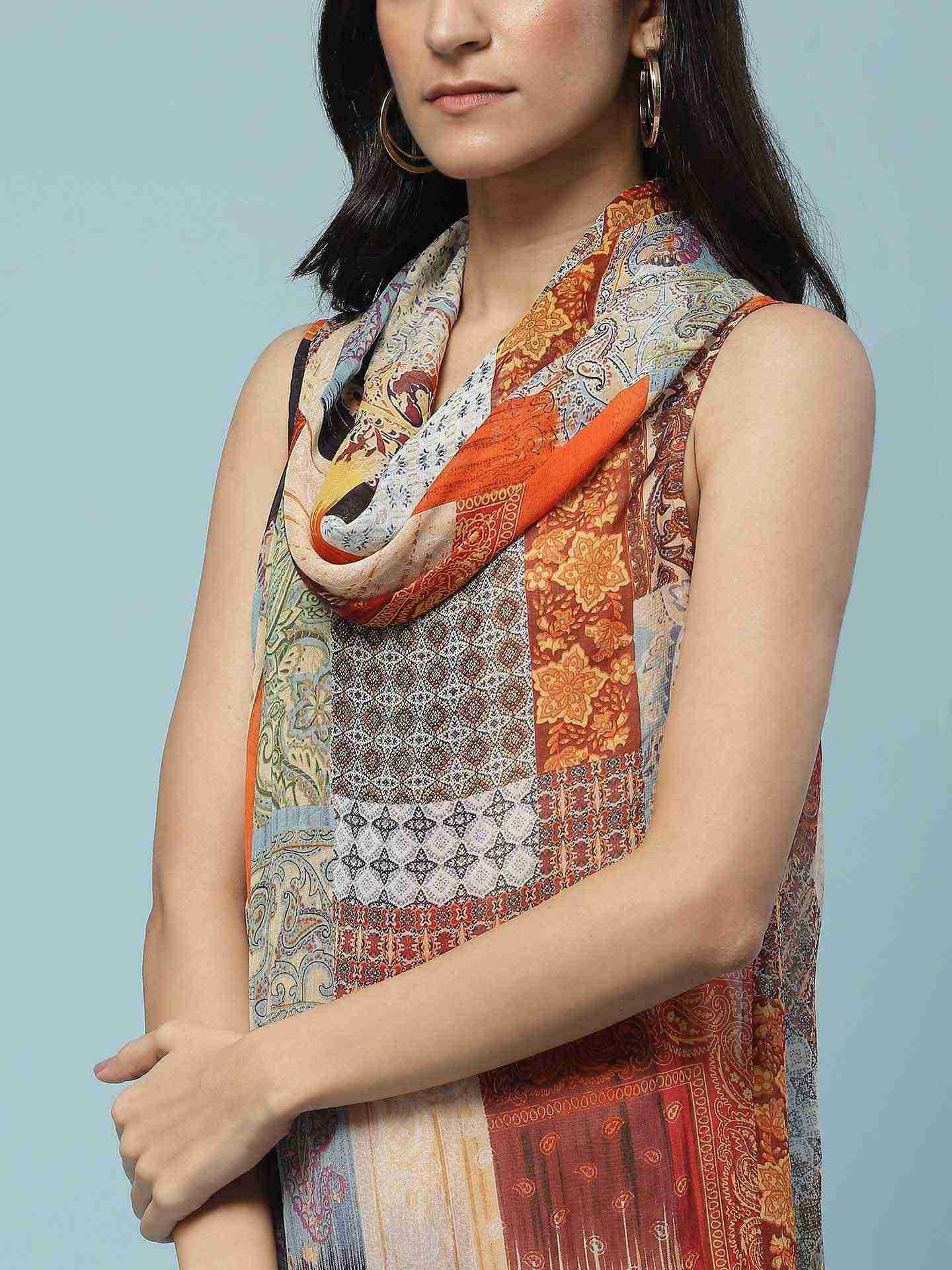 Brown Multi Calist Long Dress