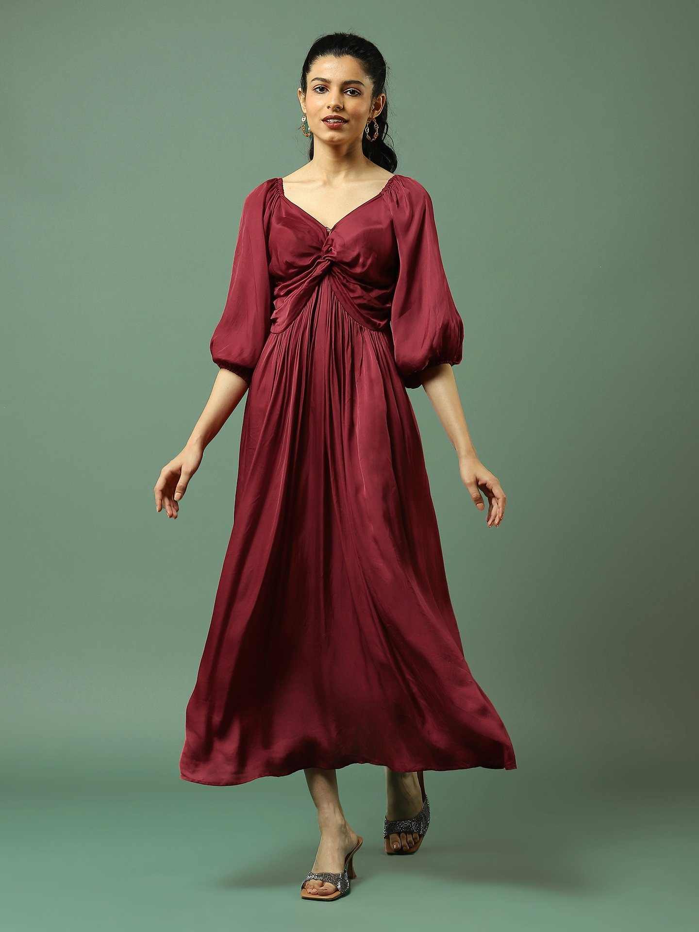 Red Aalia Long Dress