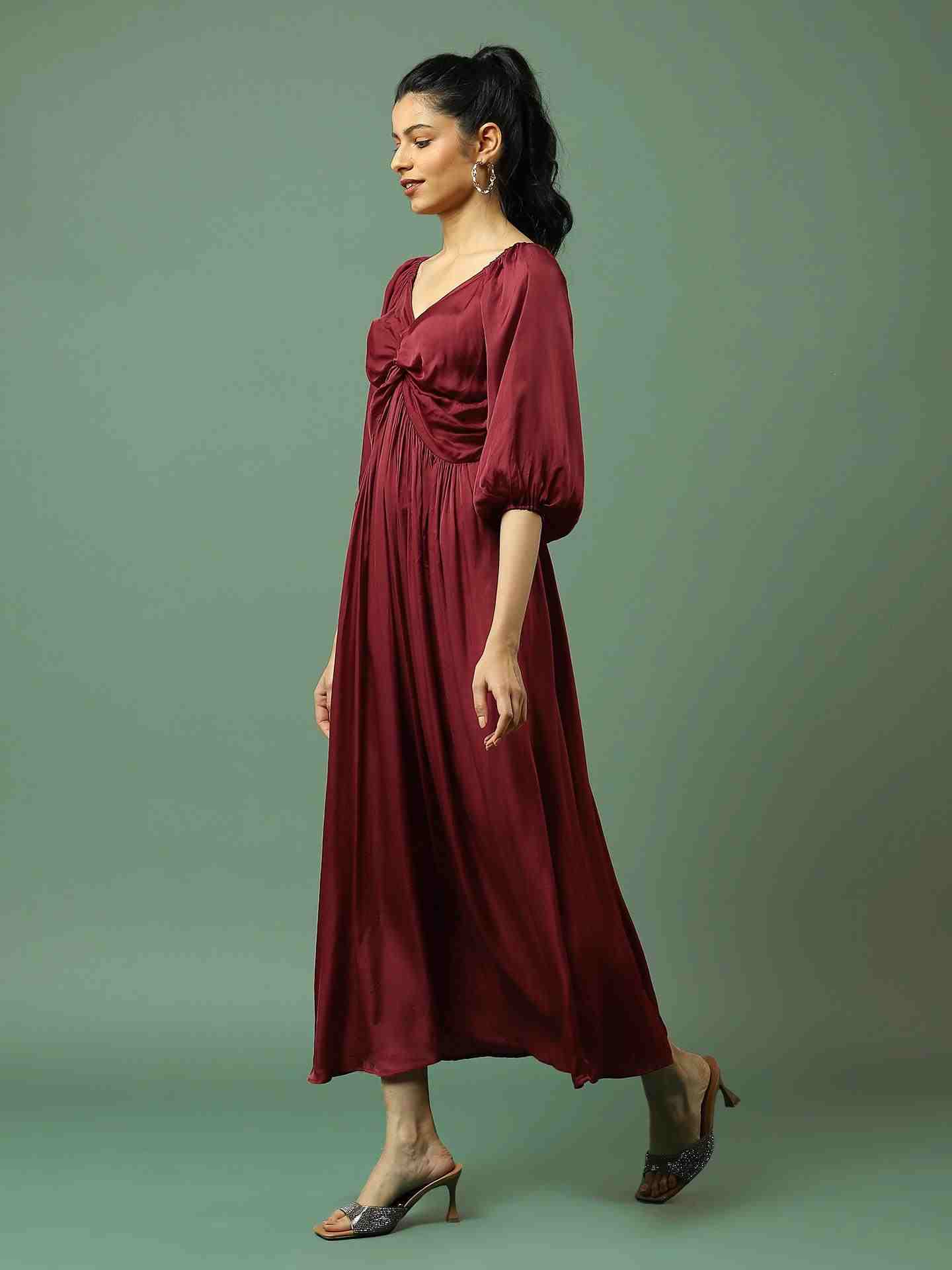 Red Aalia Long Dress