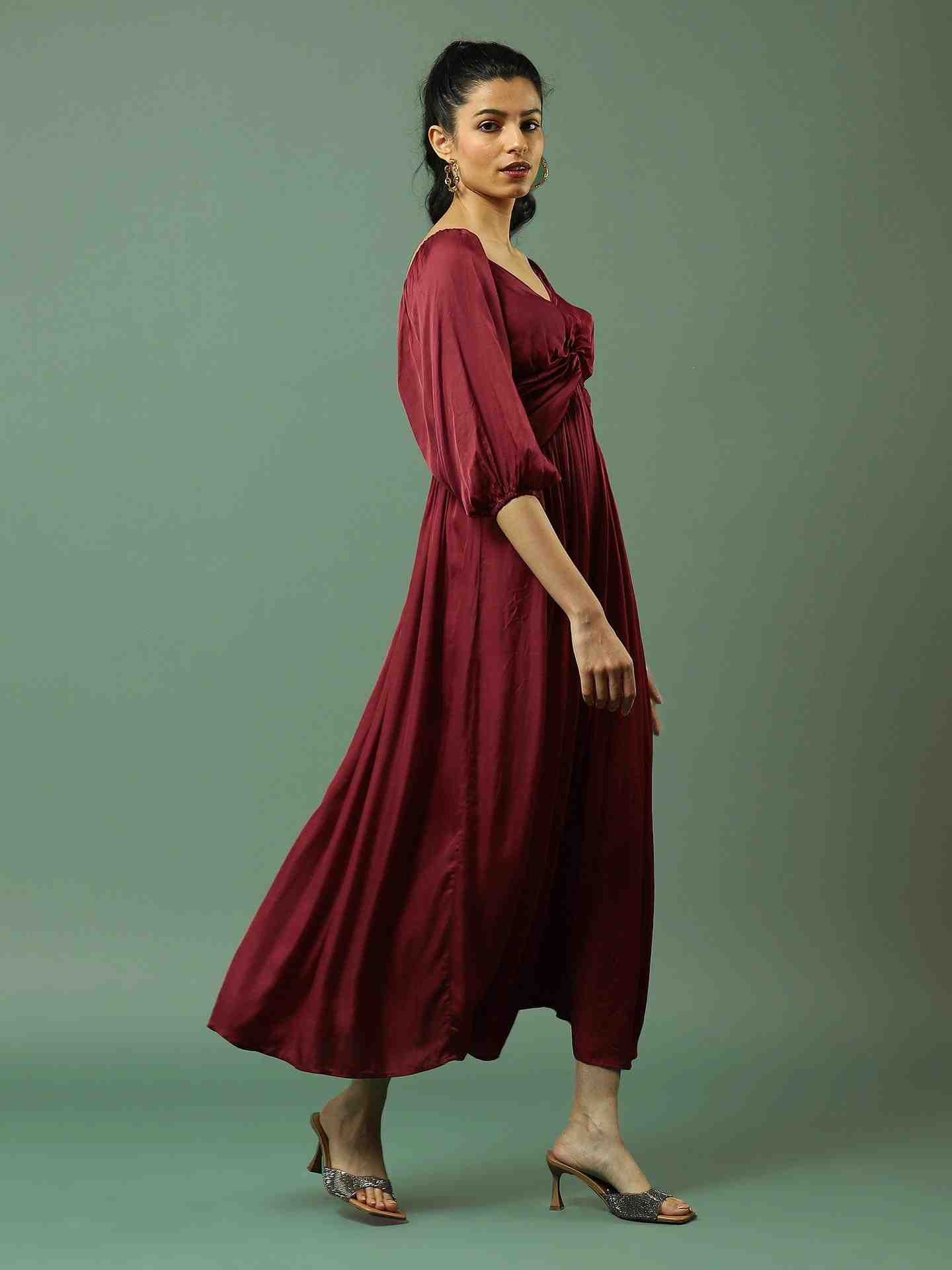 Red Aalia Long Dress
