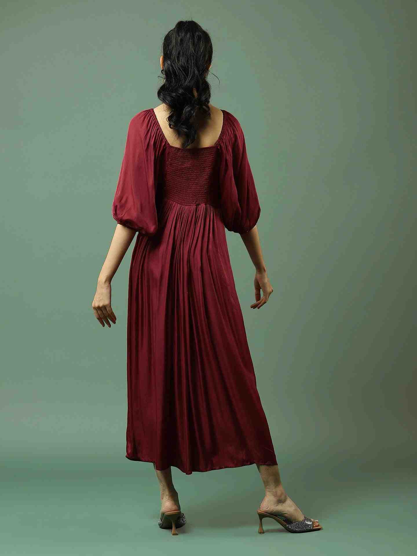 Red Aalia Long Dress