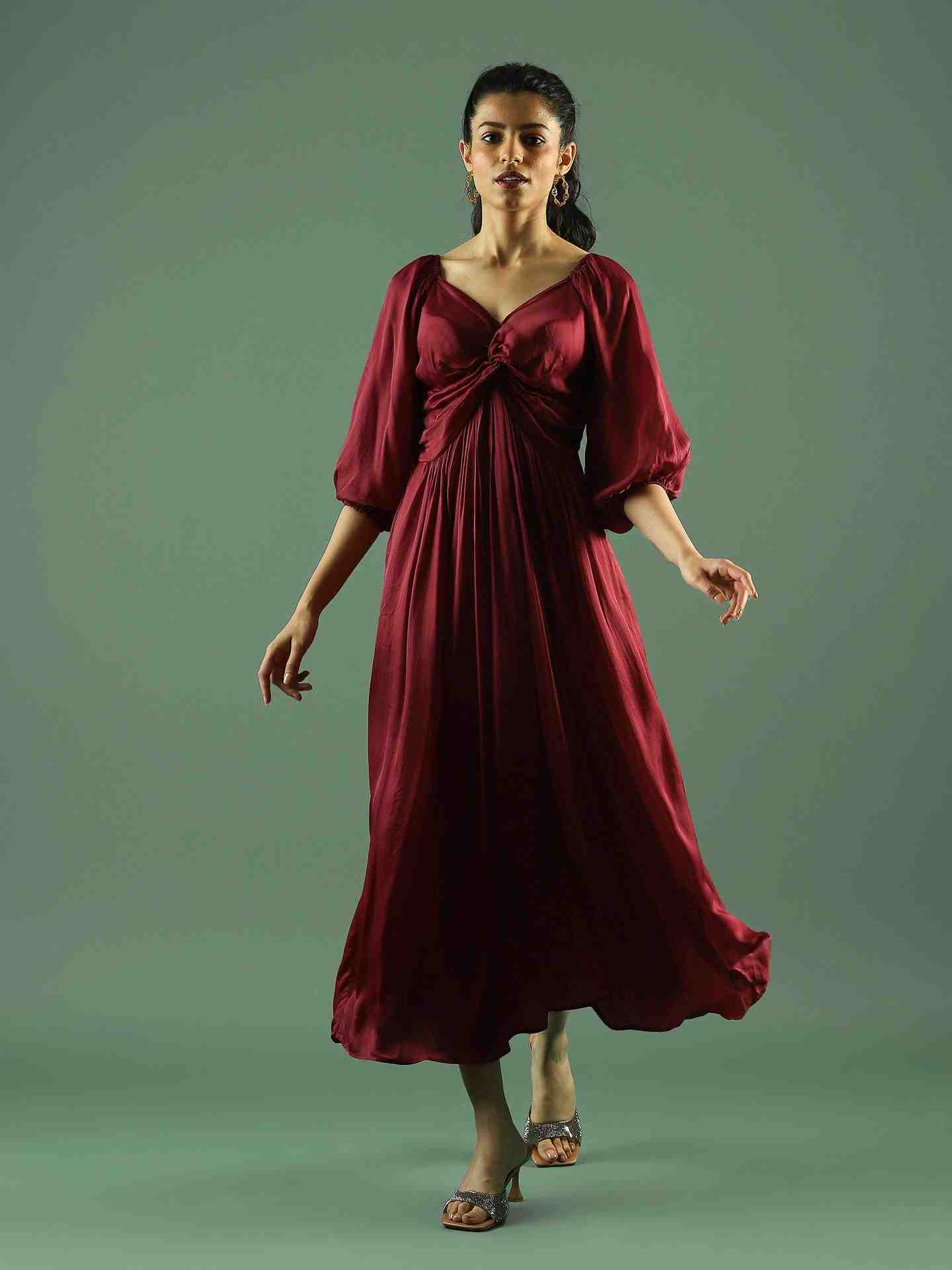 Red Aalia Long Dress