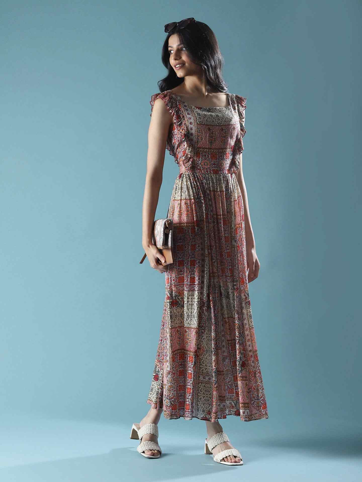 Rust Diva Long Dress