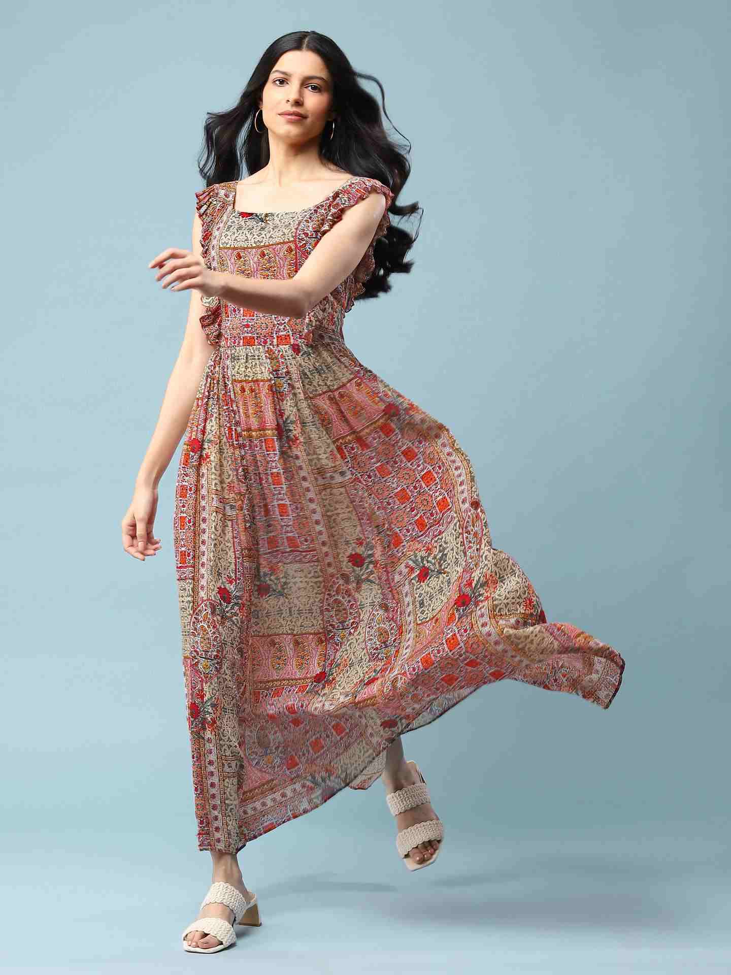 Rust Diva Long Dress