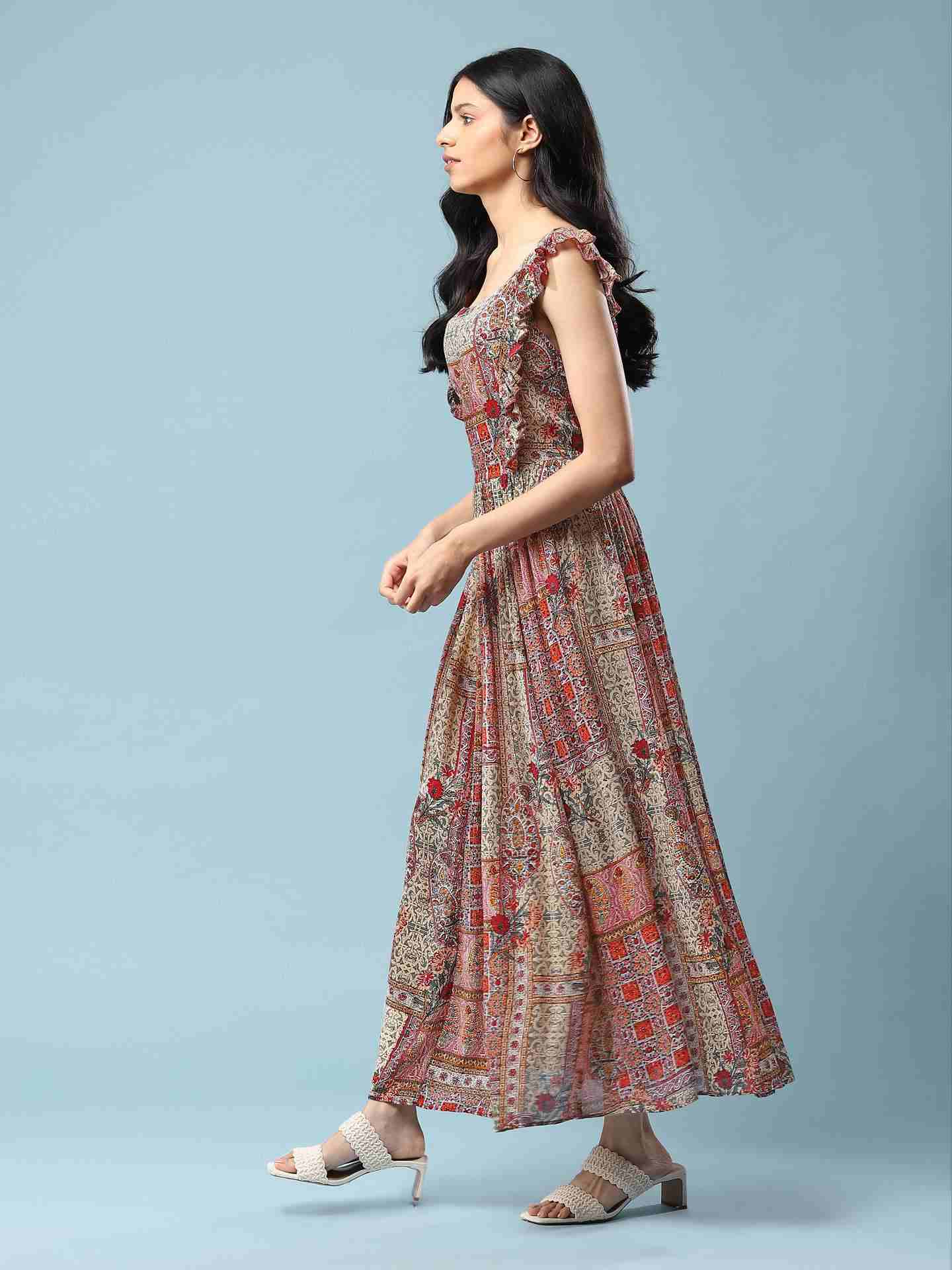 Rust Diva Long Dress