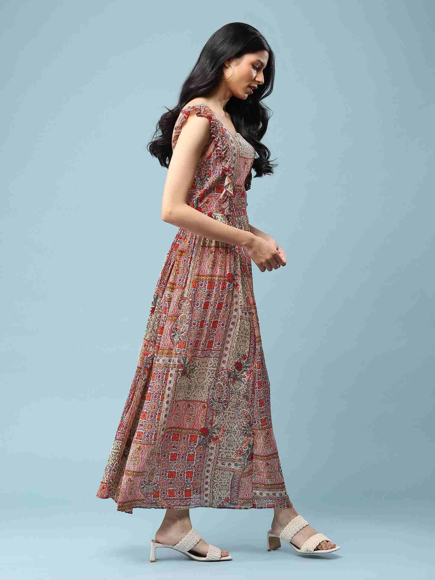 Rust Diva Long Dress