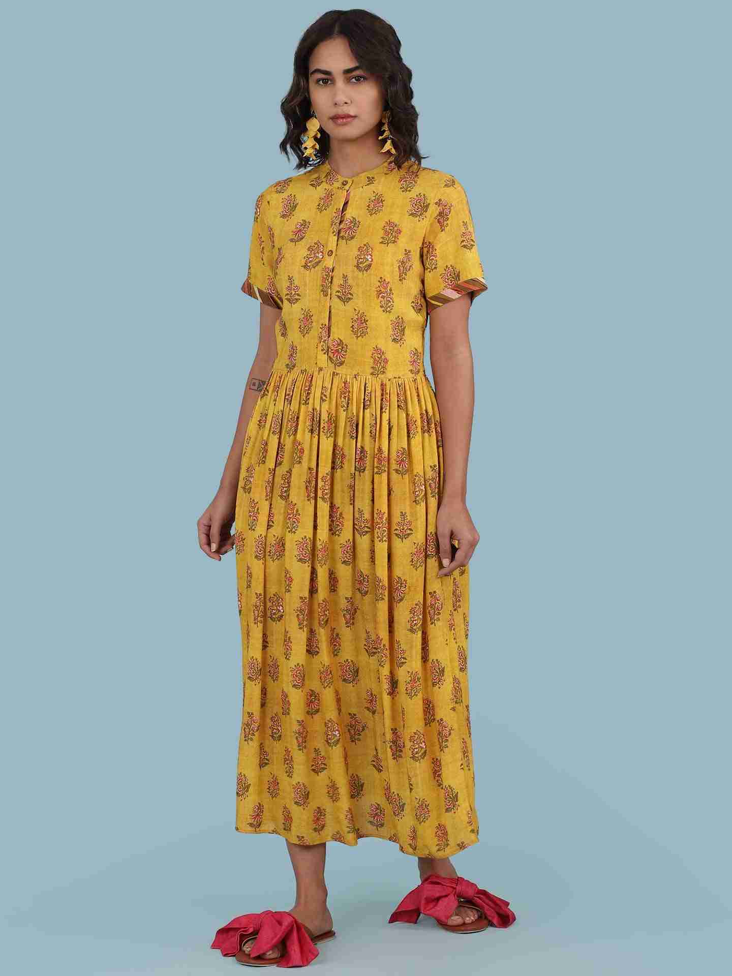 Yellow Basle Long Dress