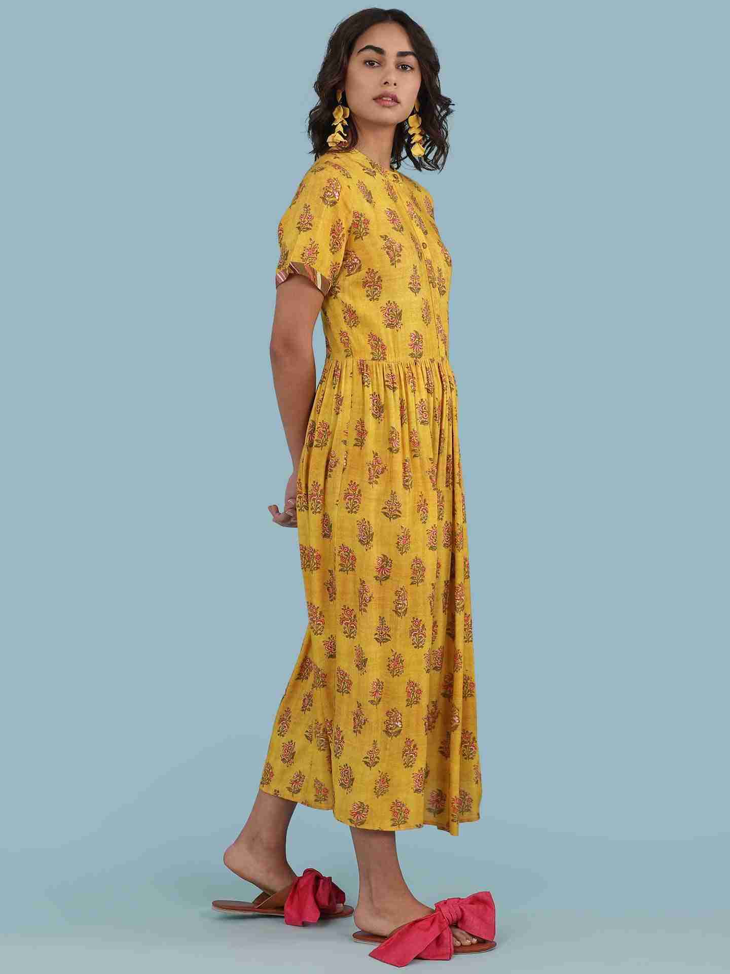 Yellow Basle Long Dress