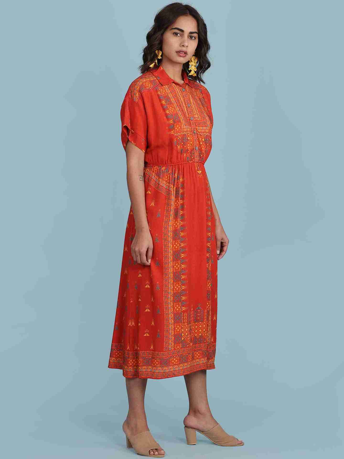 Red Gunj Long Dress