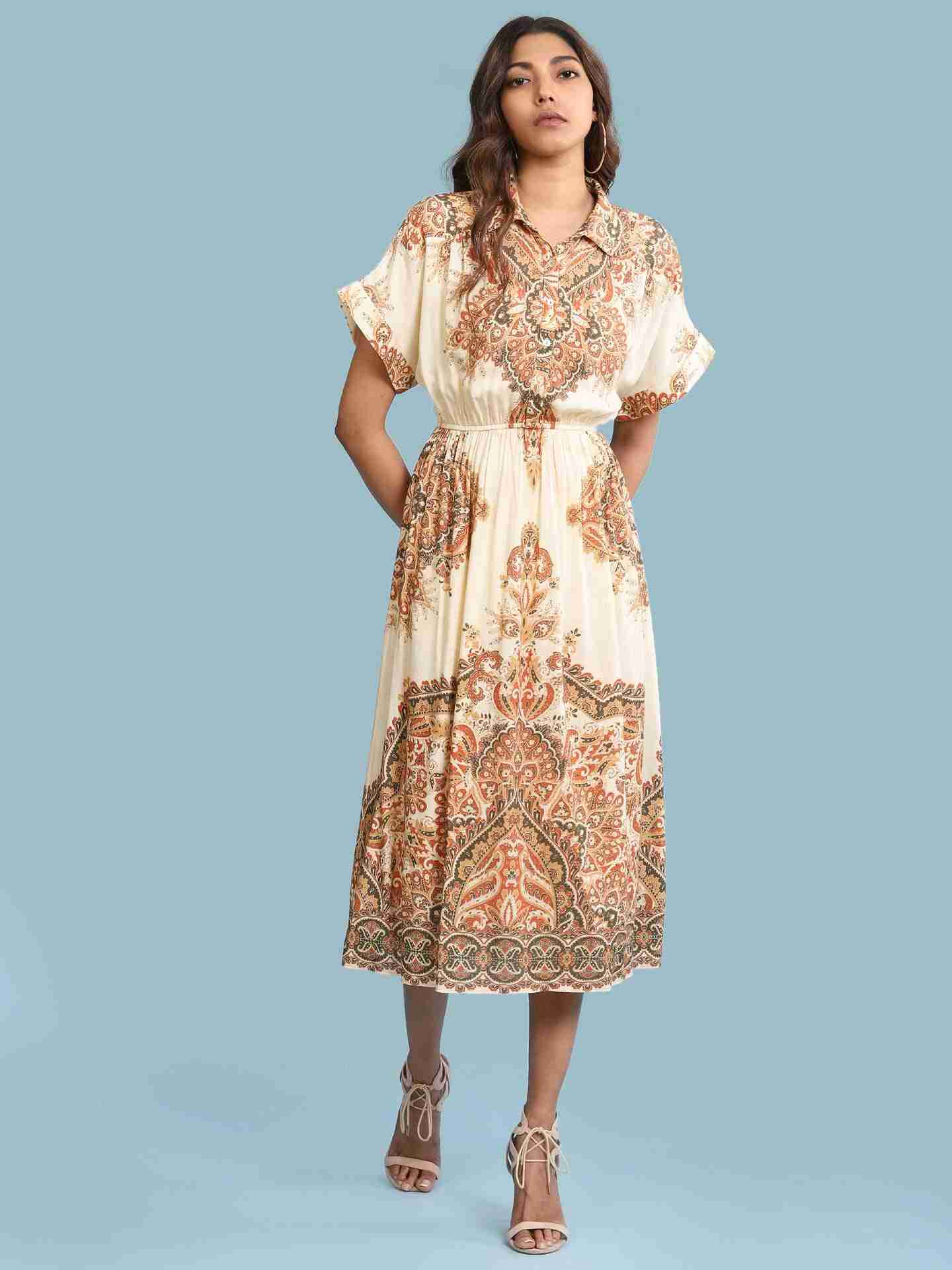 Ecru Ananya Long Dress