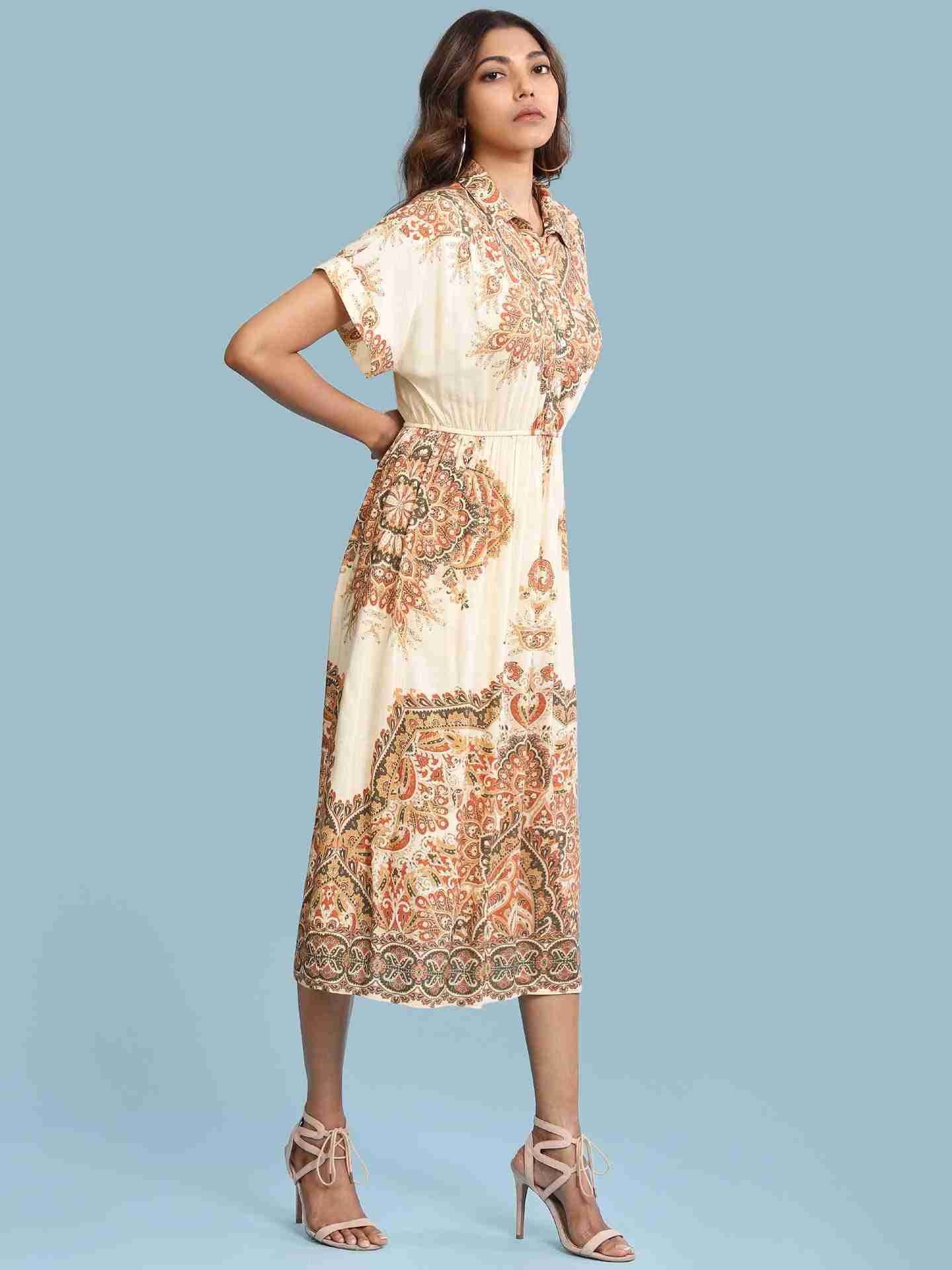 Ecru Ananya Long Dress