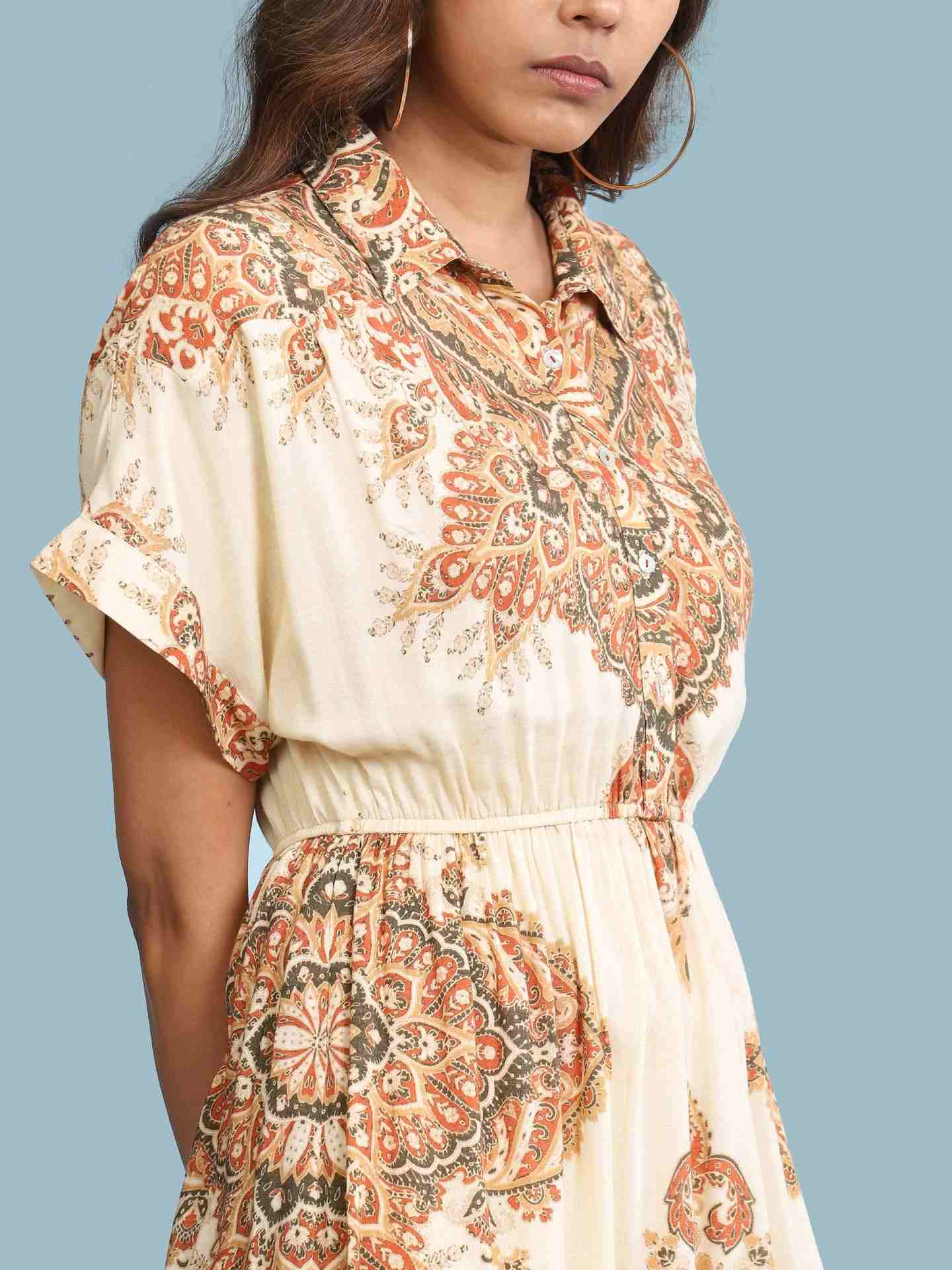 Ecru Ananya Long Dress