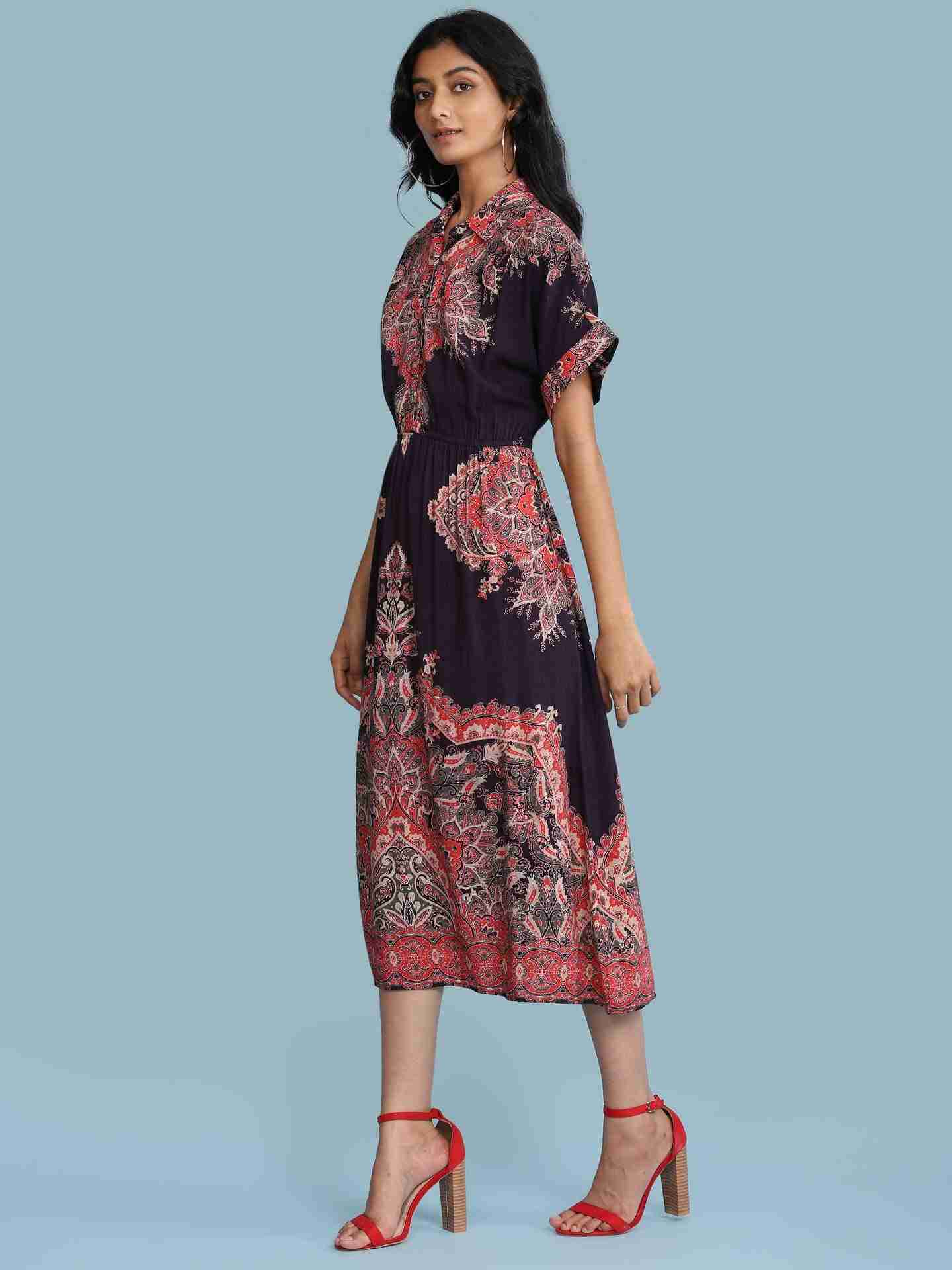 Wine Ananya Long Dress