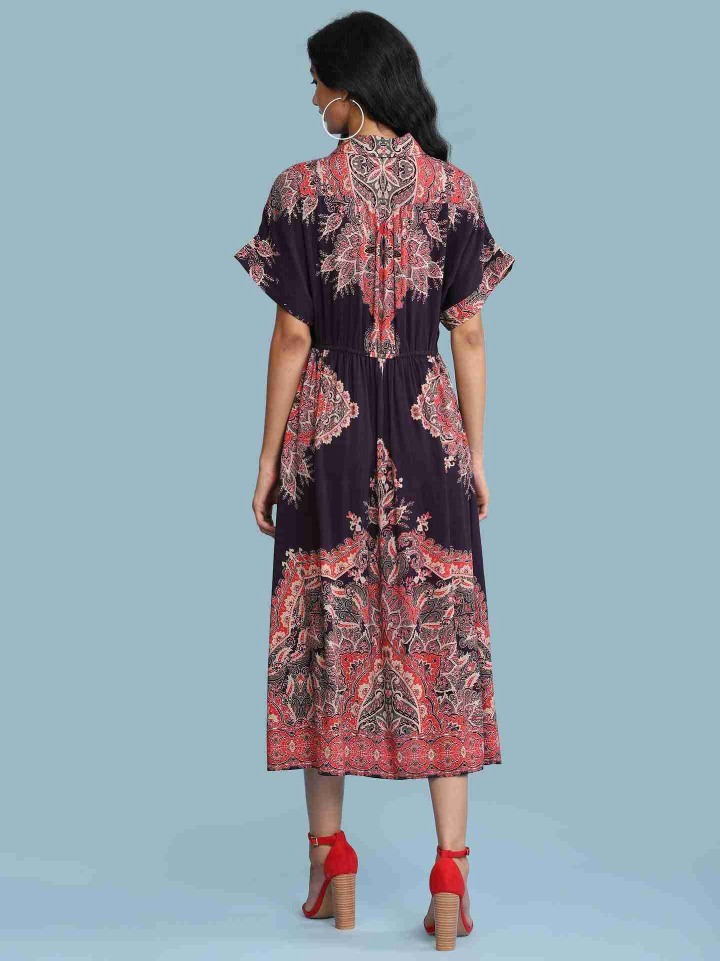 Wine Ananya Long Dress