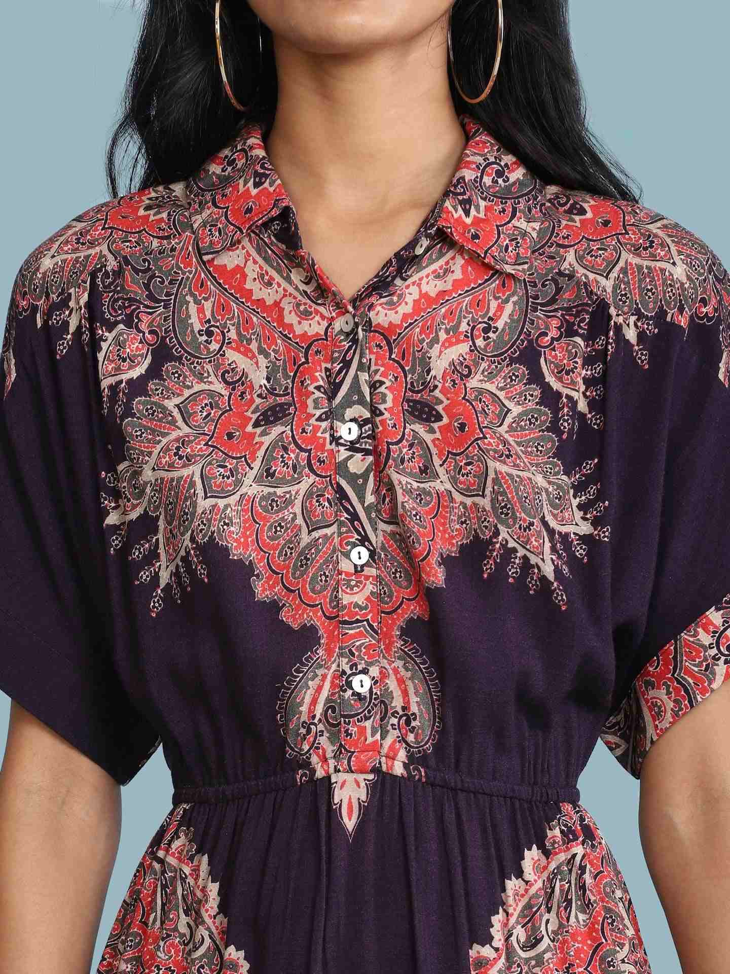 Wine Ananya Long Dress