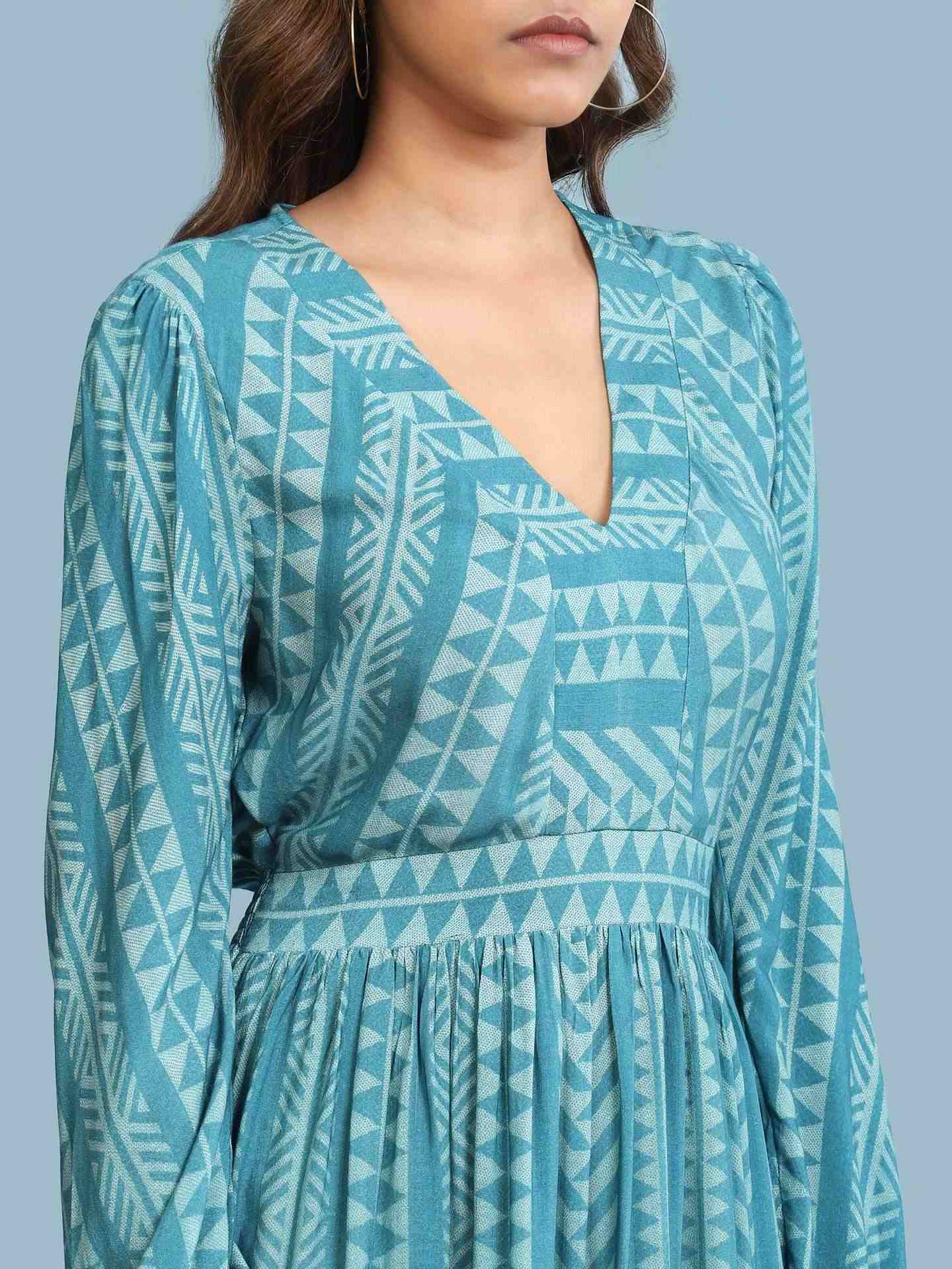 Turquoise Avi Long Dress