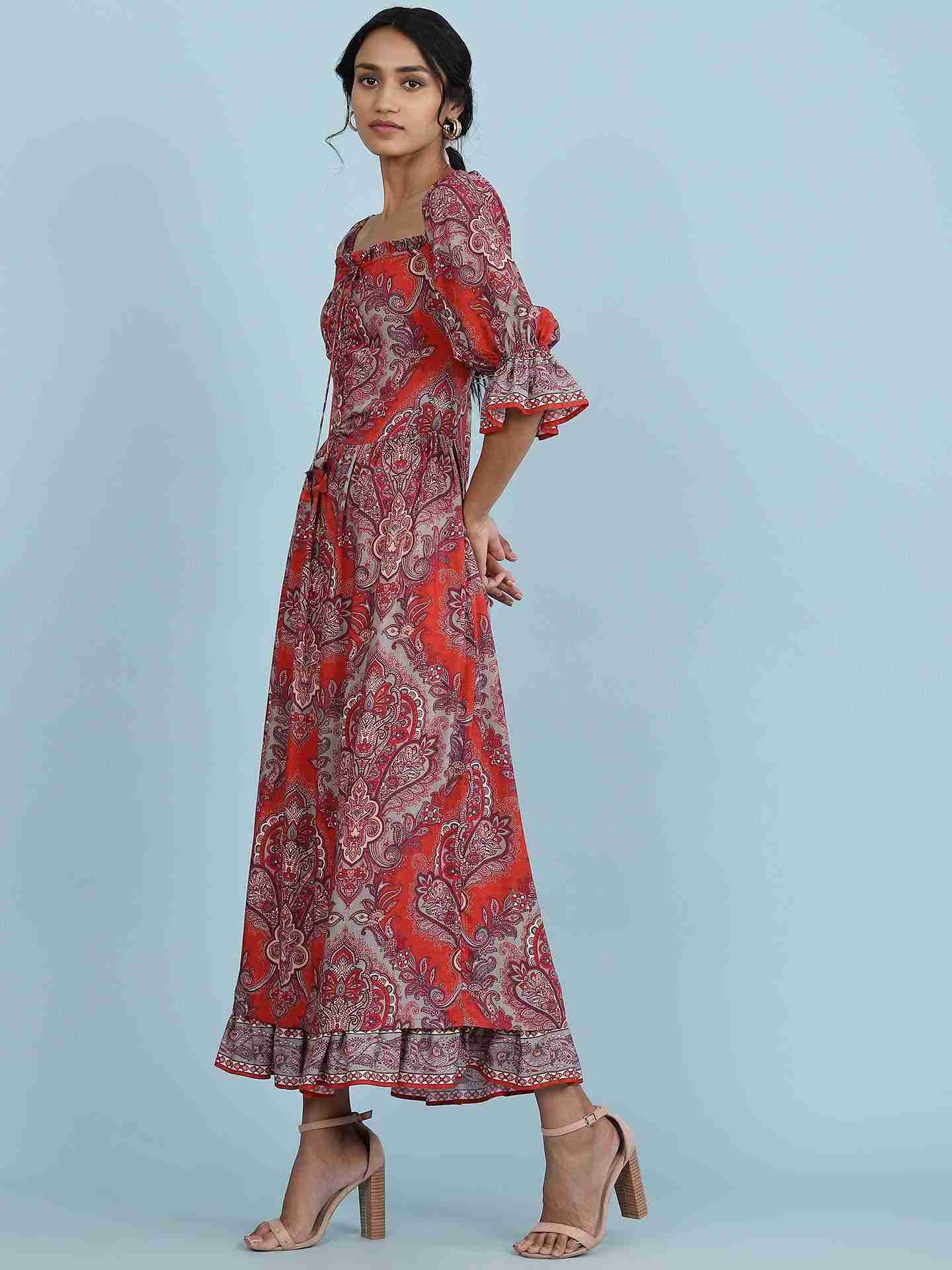 Rust Persian Long Dress