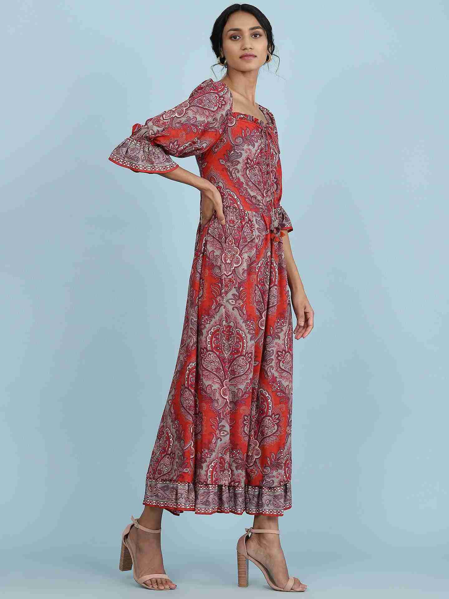 Rust Persian Long Dress
