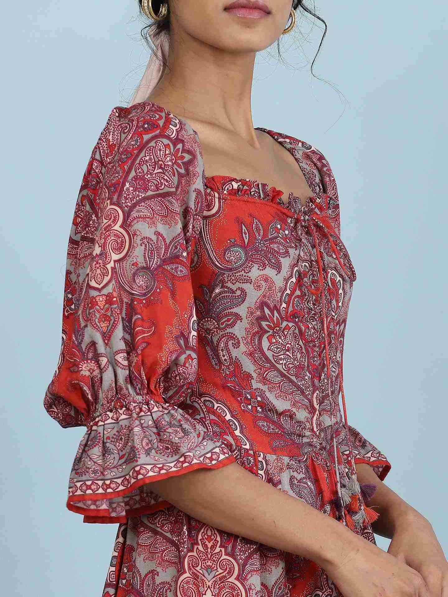Rust Persian Long Dress
