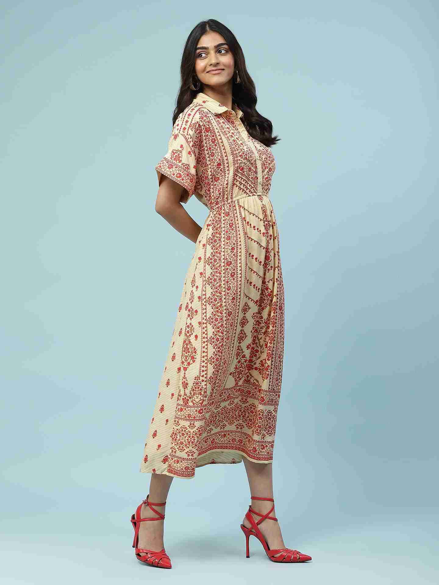 Ecru Selvia Long Dress