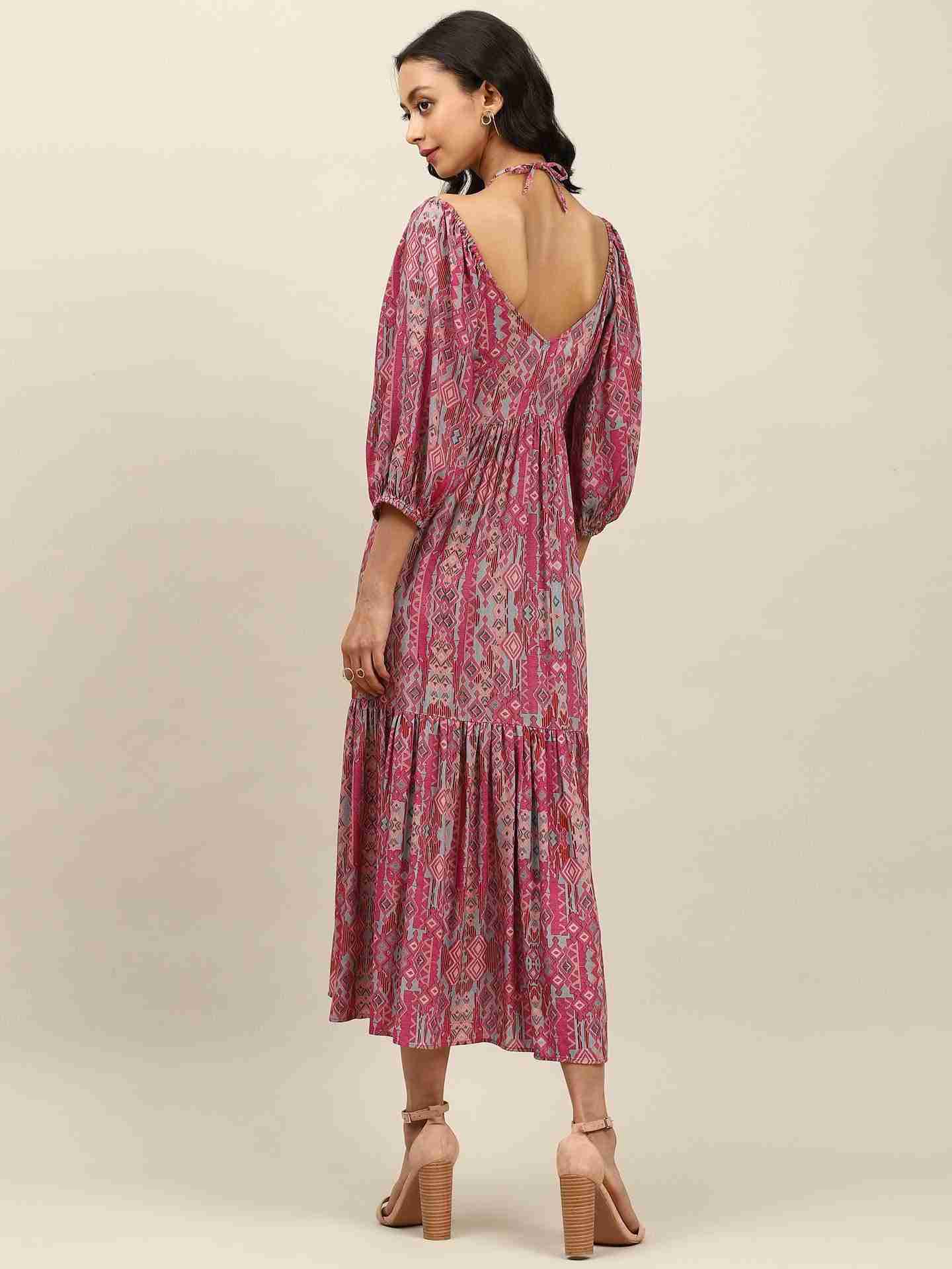 Lavender Dhvani Long Dress