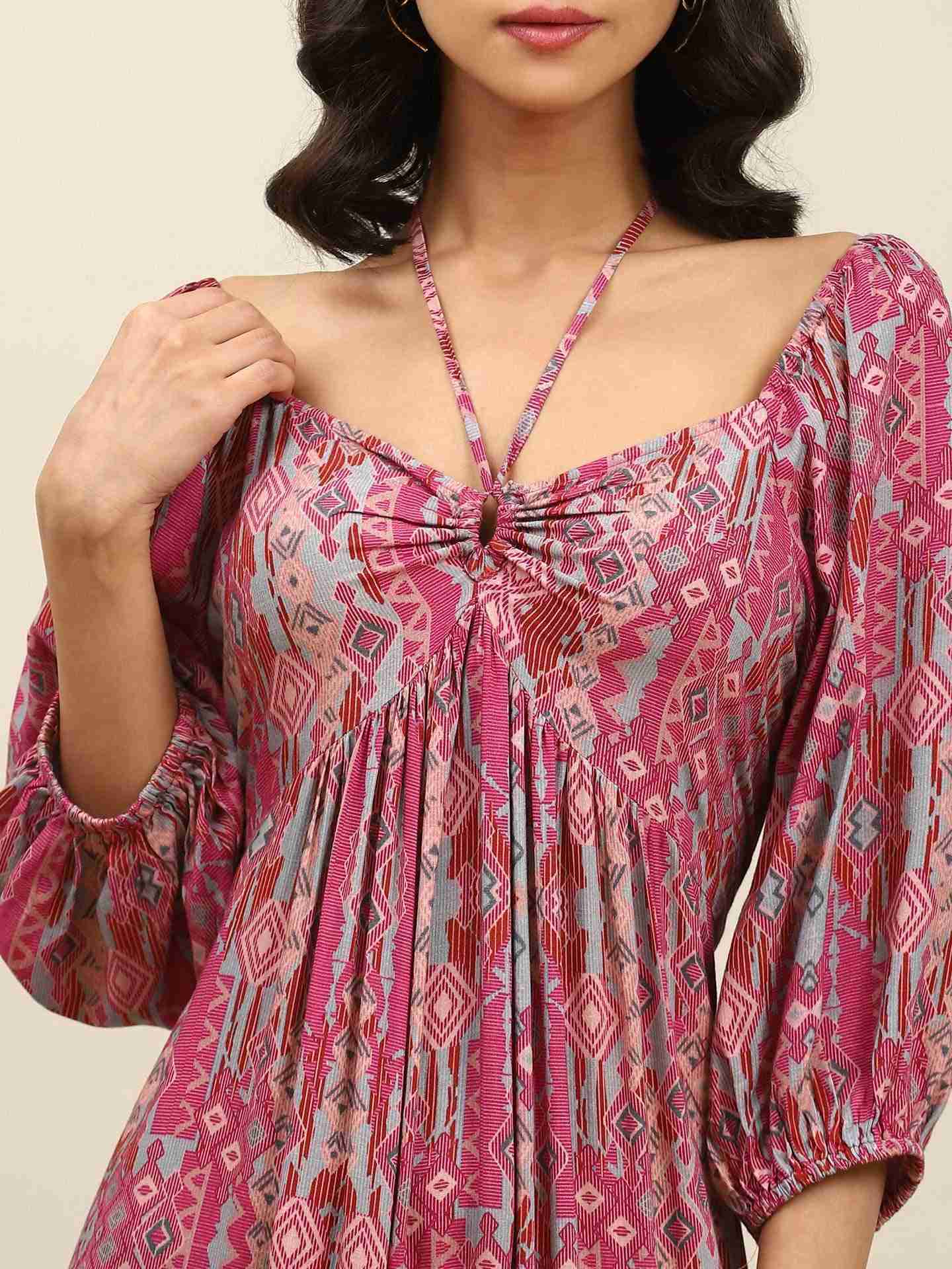 Lavender Dhvani Long Dress