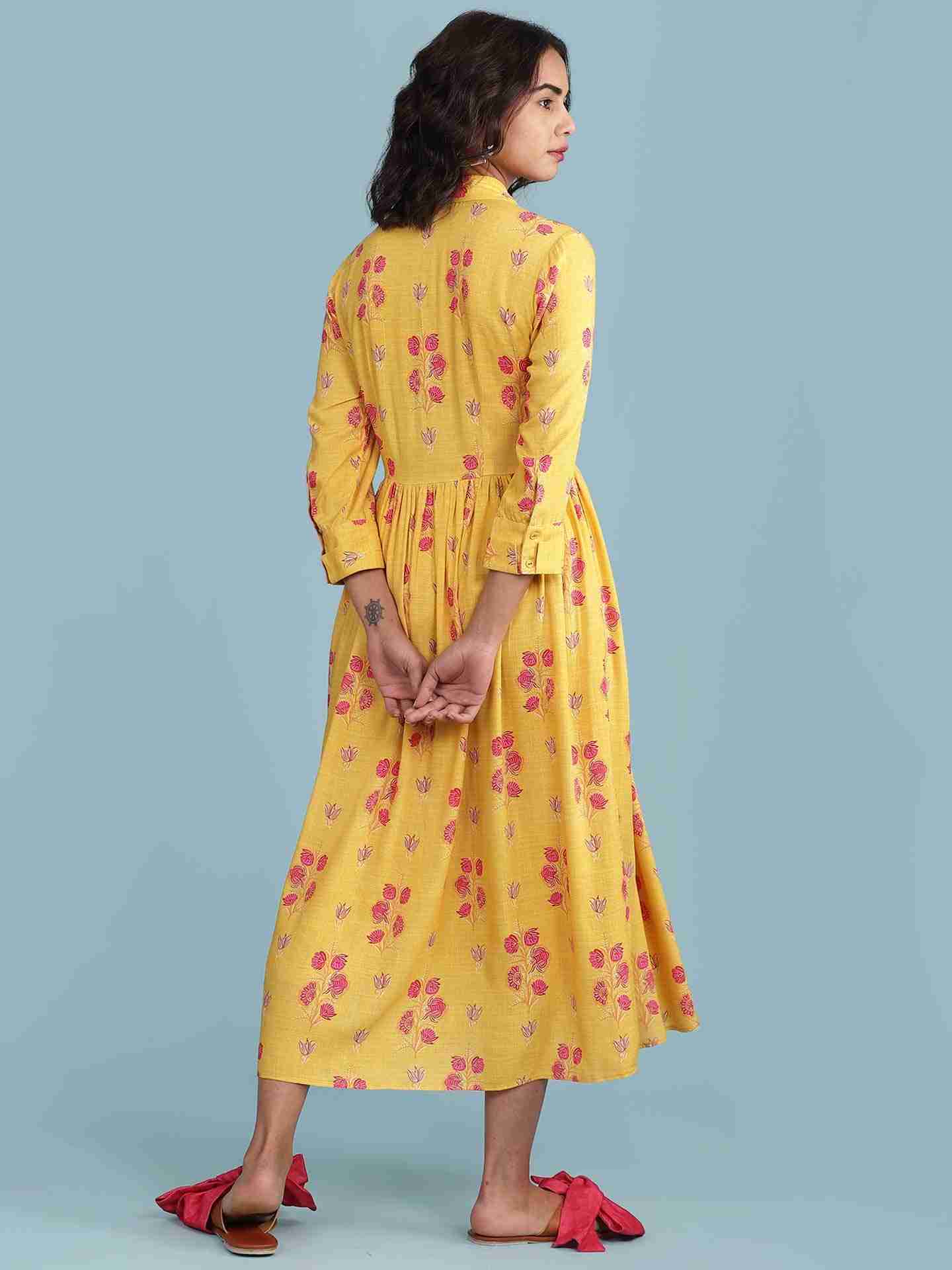 Yellow Quince Short Dress