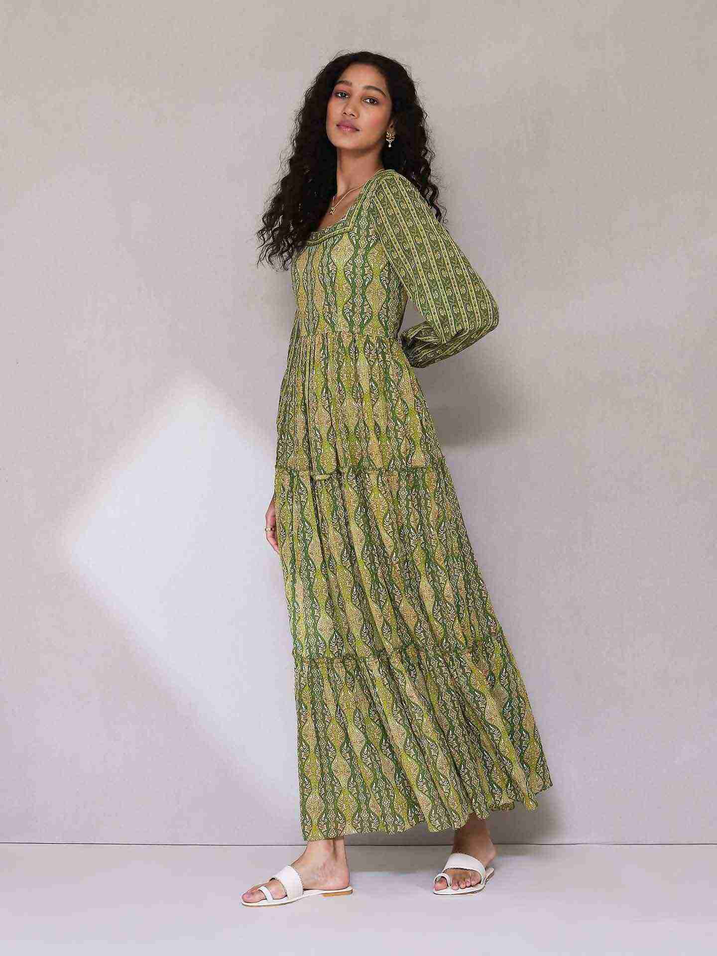 Green Areej Long Dress