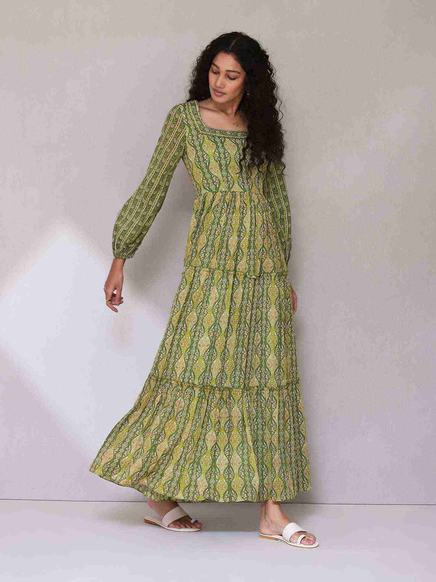 Green Areej Long Dress