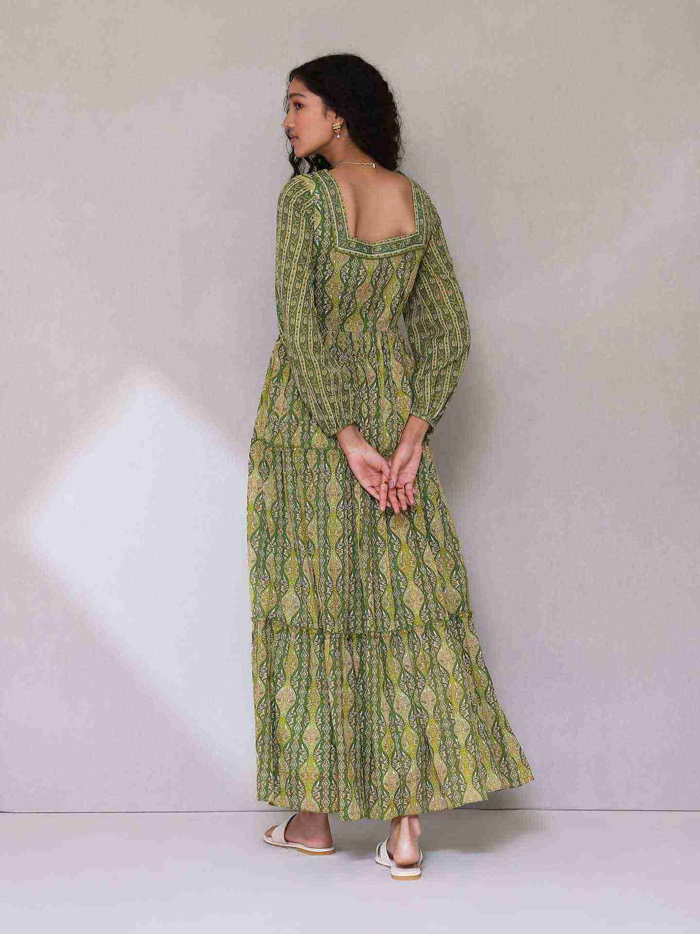 Green Areej Long Dress