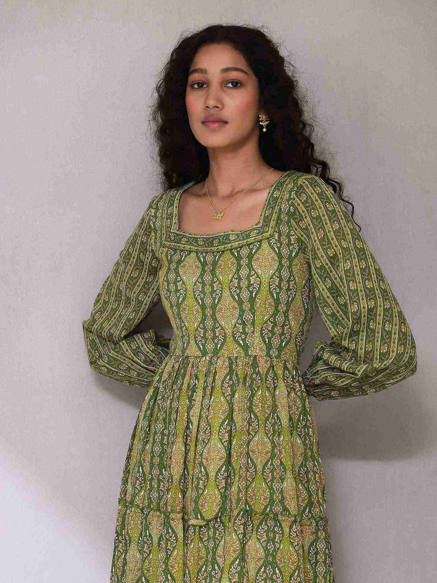 Green Areej Long Dress