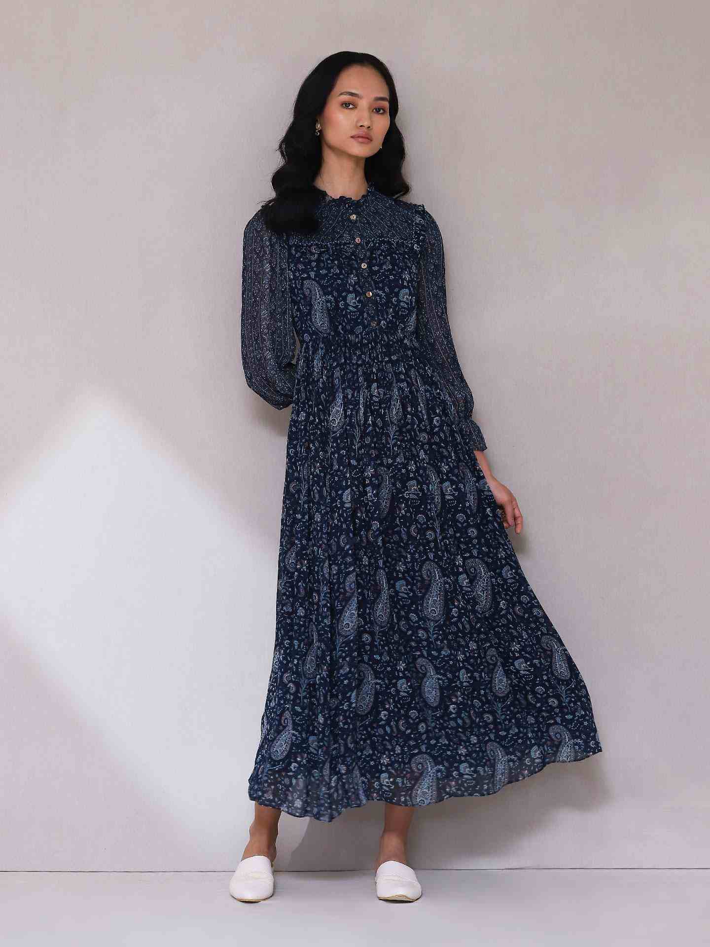 Blue Eishchal Long Dress