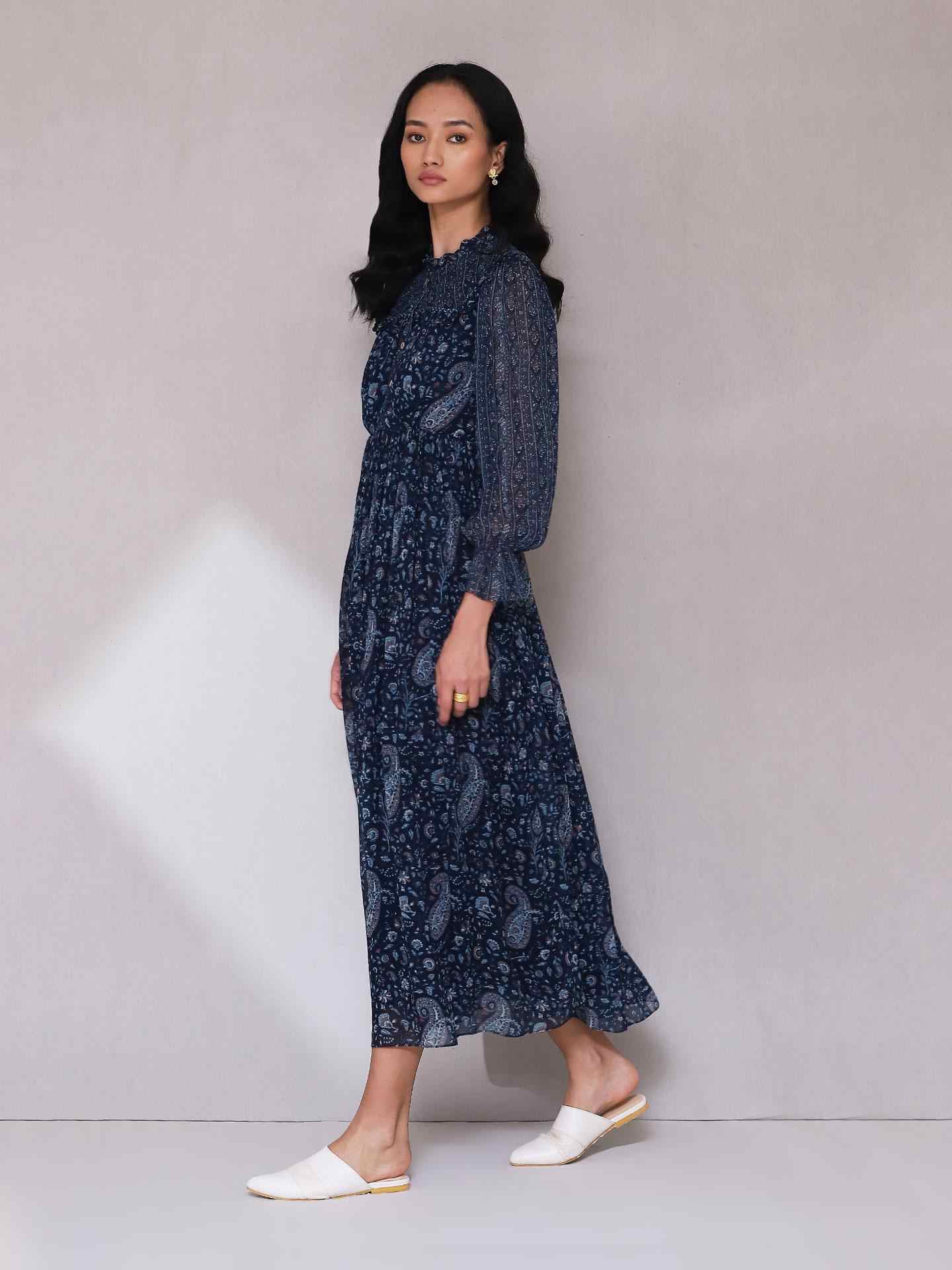 Blue Eishchal Long Dress