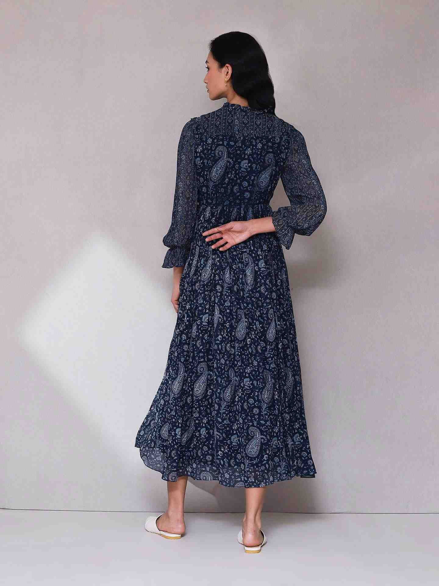 Blue Eishchal Long Dress