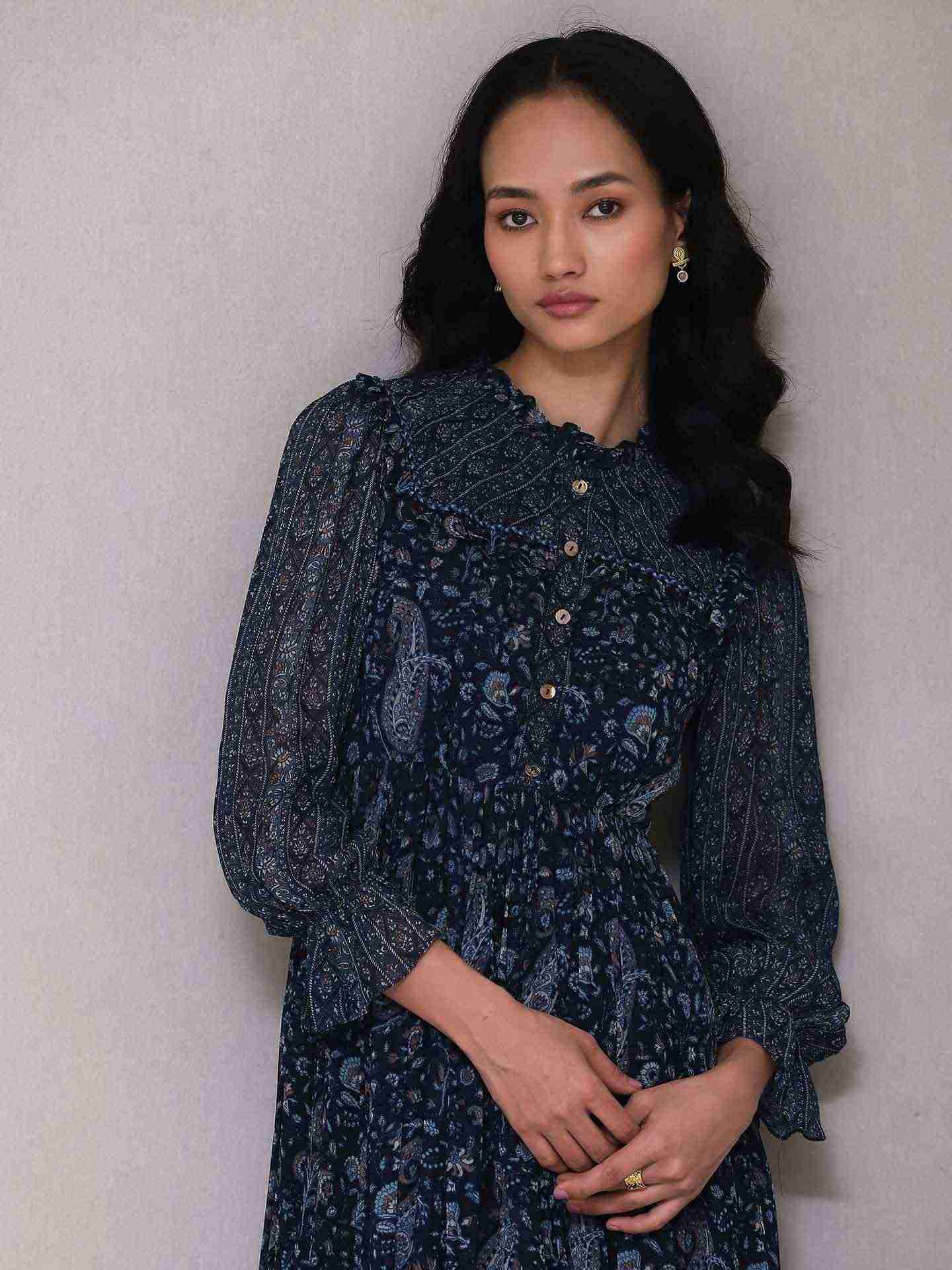 Blue Eishchal Long Dress