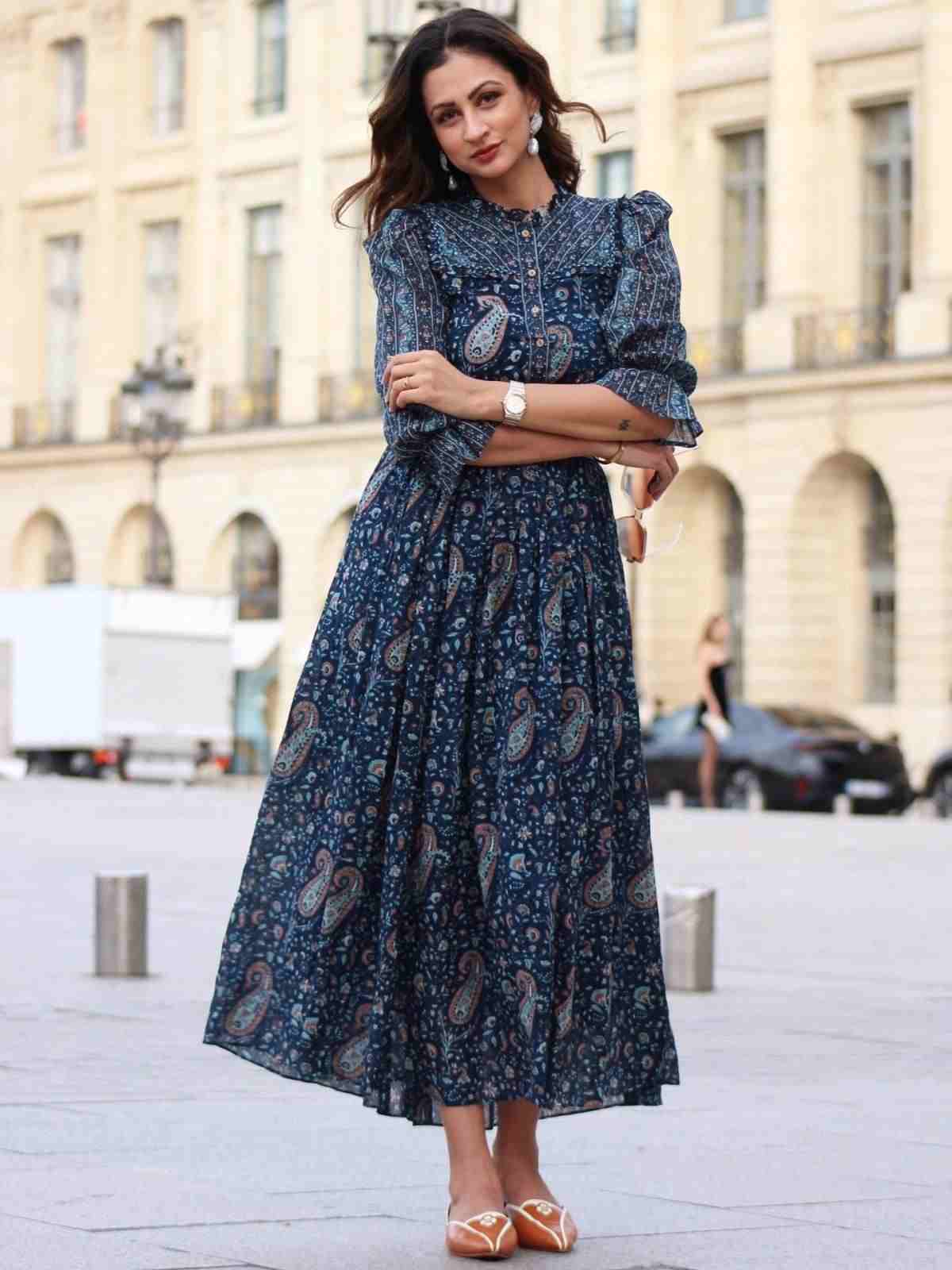 Blue Eishchal Long Dress