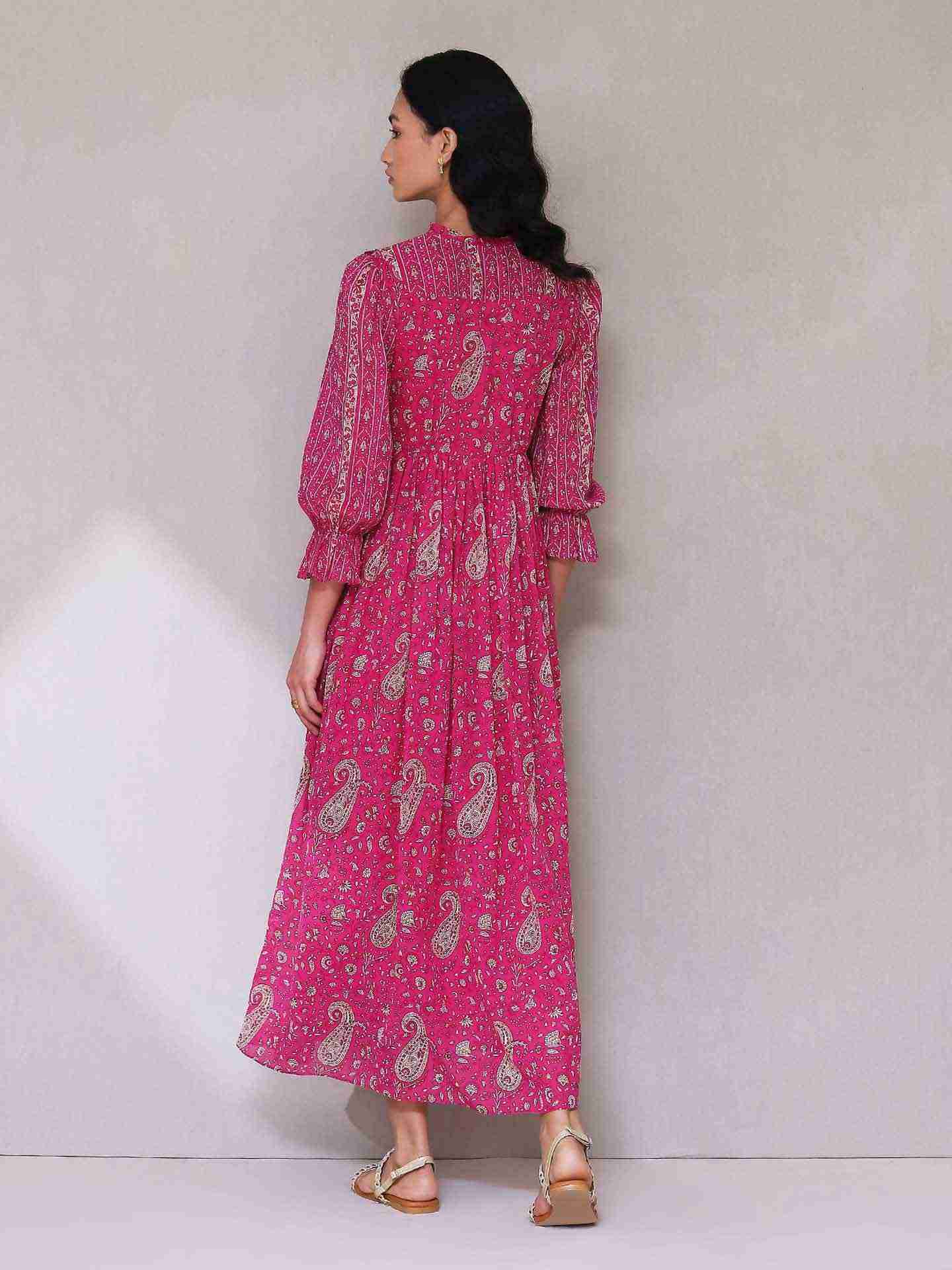 Pink Eishchal Long Dress