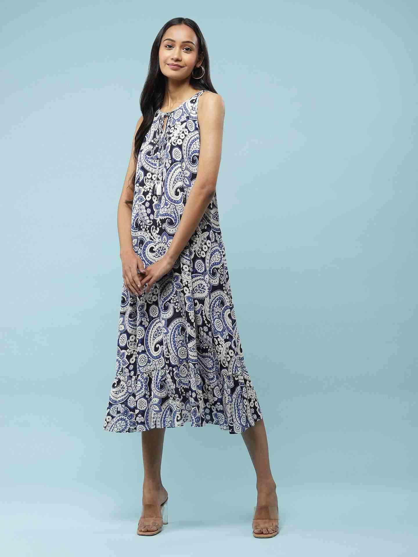 Blue Taahira Long Dress